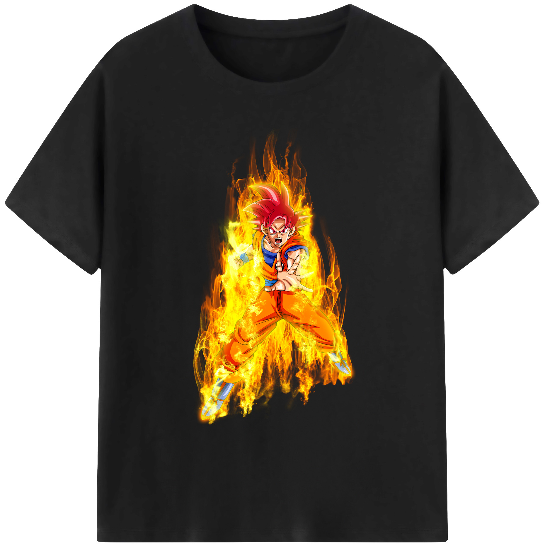 （画像用） ドラゴンボール 孫悟空（そん ごくう）Son Goku カカロット DRAGON BALL Kakarotto 綿100％ メンズ半袖Tシャツ｜肌触りやわらか＆通気性