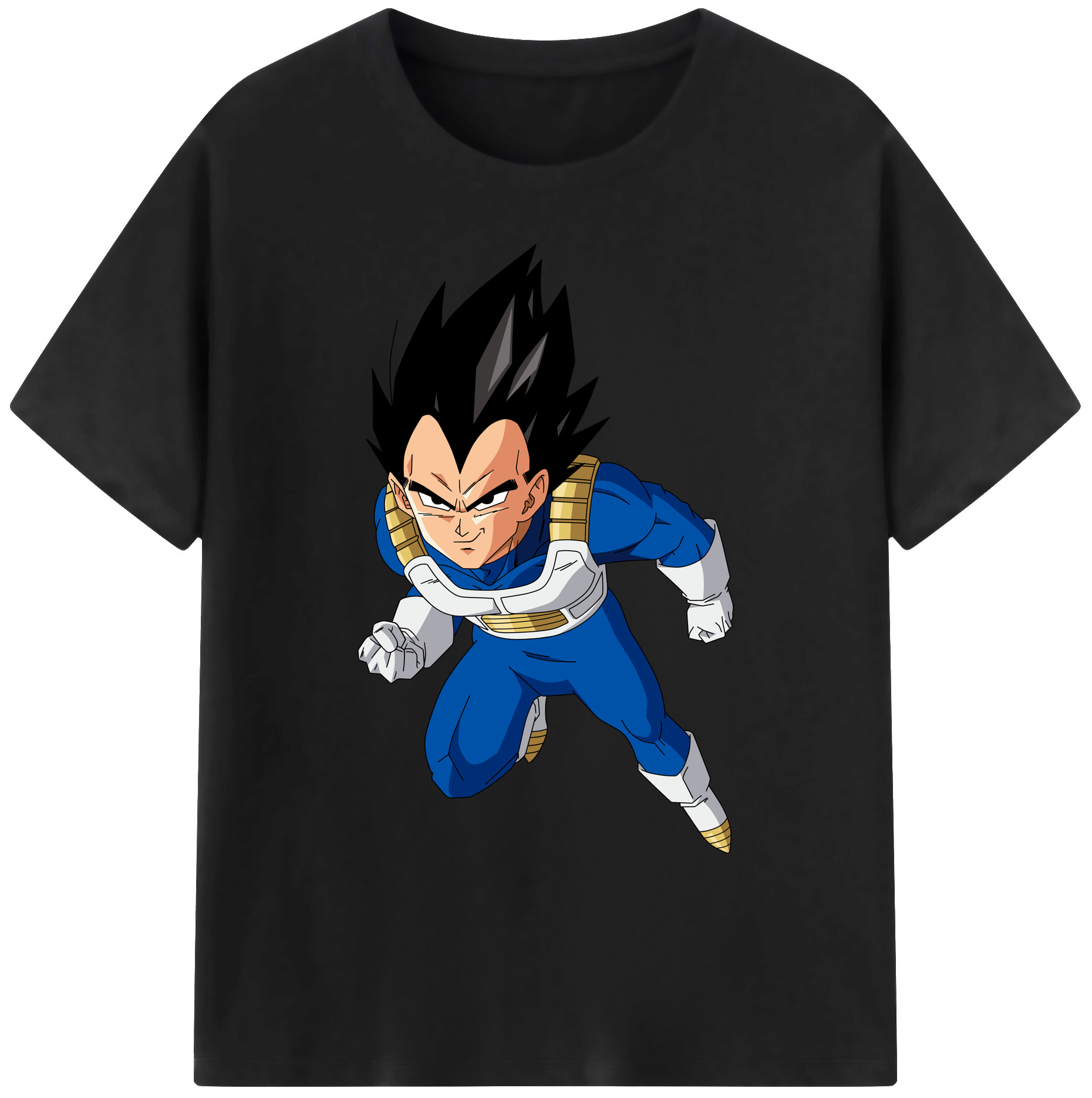（画像用） ドラゴンボール ベジータ四世（Bejīta Yonsei）DRAGON BALL Vegeta IV 綿100％ メンズ半袖Tシャツ｜肌触りやわらか＆通気性