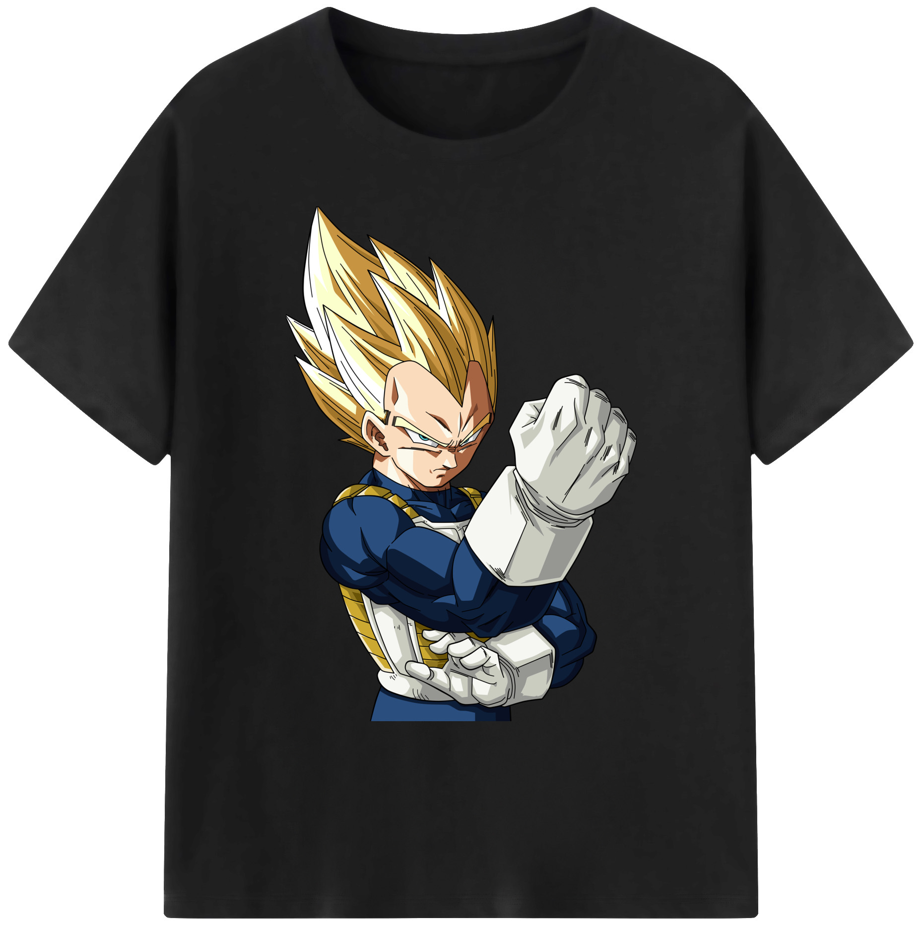 （画像用） ドラゴンボール ベジータ四世（Bejīta Yonsei）DRAGON BALL Vegeta IV 綿100％ メンズ半袖Tシャツ｜肌触りやわらか＆通気性