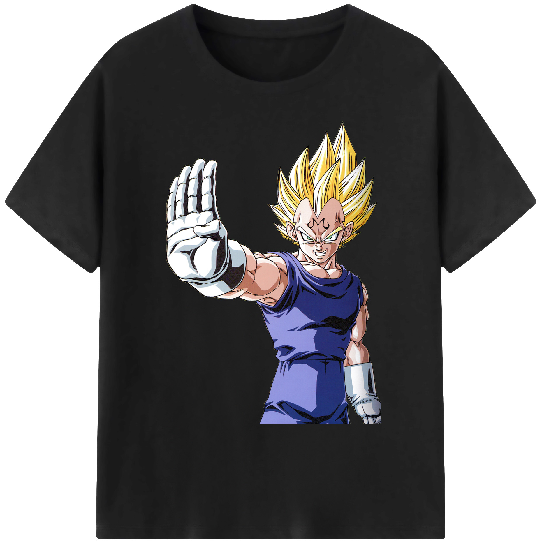 （画像用） ドラゴンボール ベジータ四世（Bejīta Yonsei）DRAGON BALL Vegeta IV 綿100％ メンズ半袖Tシャツ｜肌触りやわらか＆通気性