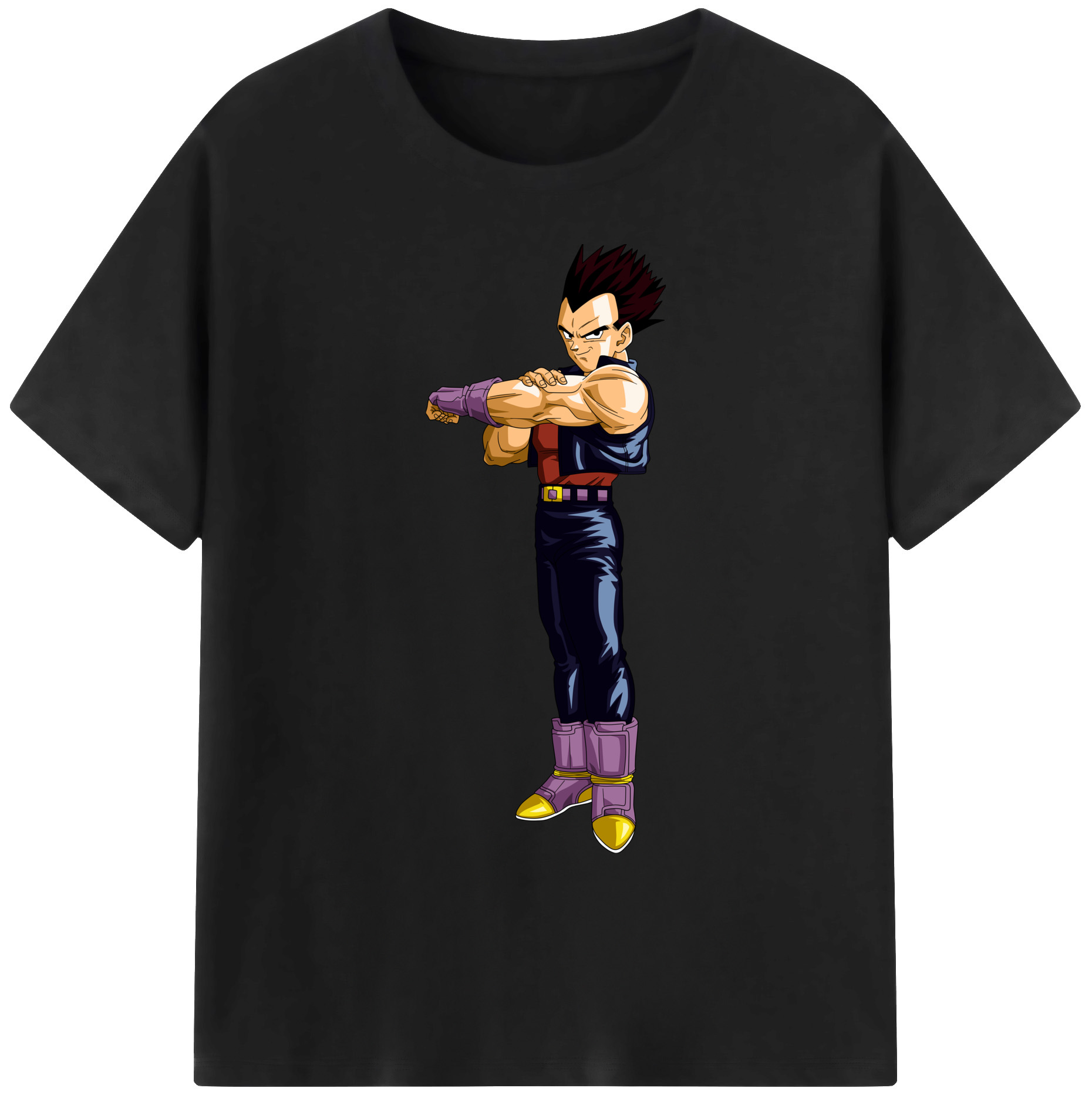 （画像用） ドラゴンボール ベジータ四世（Bejīta Yonsei）DRAGON BALL Vegeta IV 綿100％ メンズ半袖Tシャツ｜肌触りやわらか＆通気性