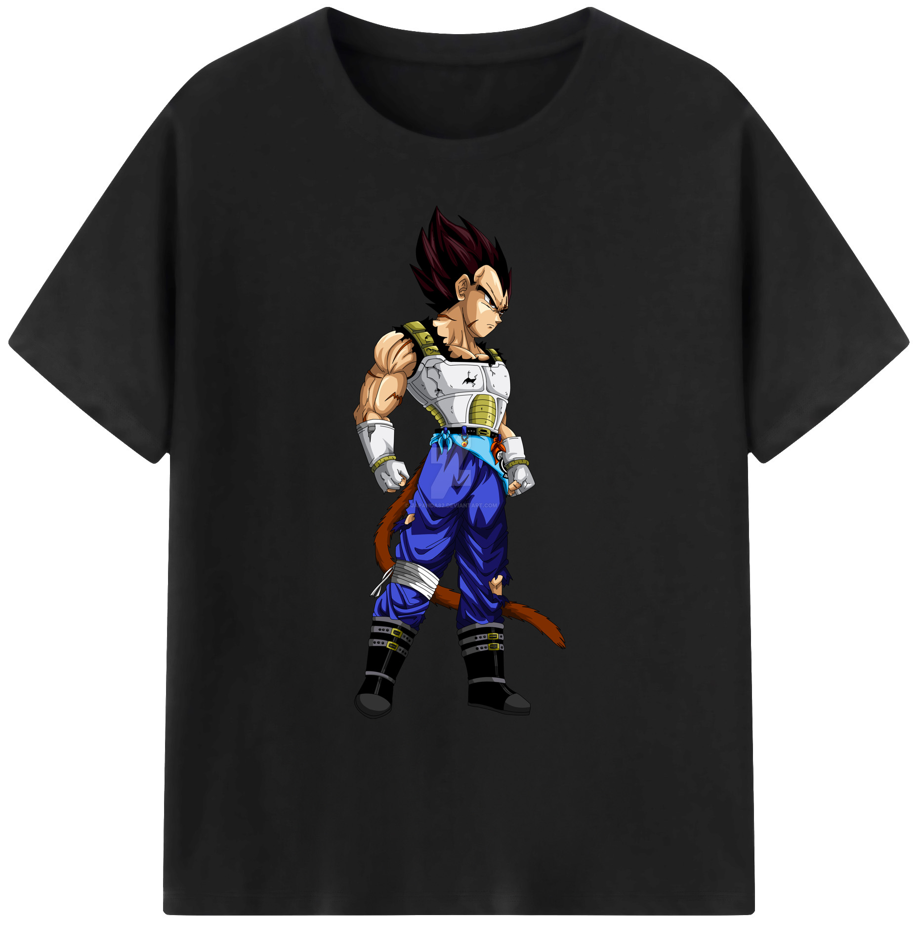 （画像用） ドラゴンボール ベジータ四世（Bejīta Yonsei）DRAGON BALL Vegeta IV 綿100％ メンズ半袖Tシャツ｜肌触りやわらか＆通気性