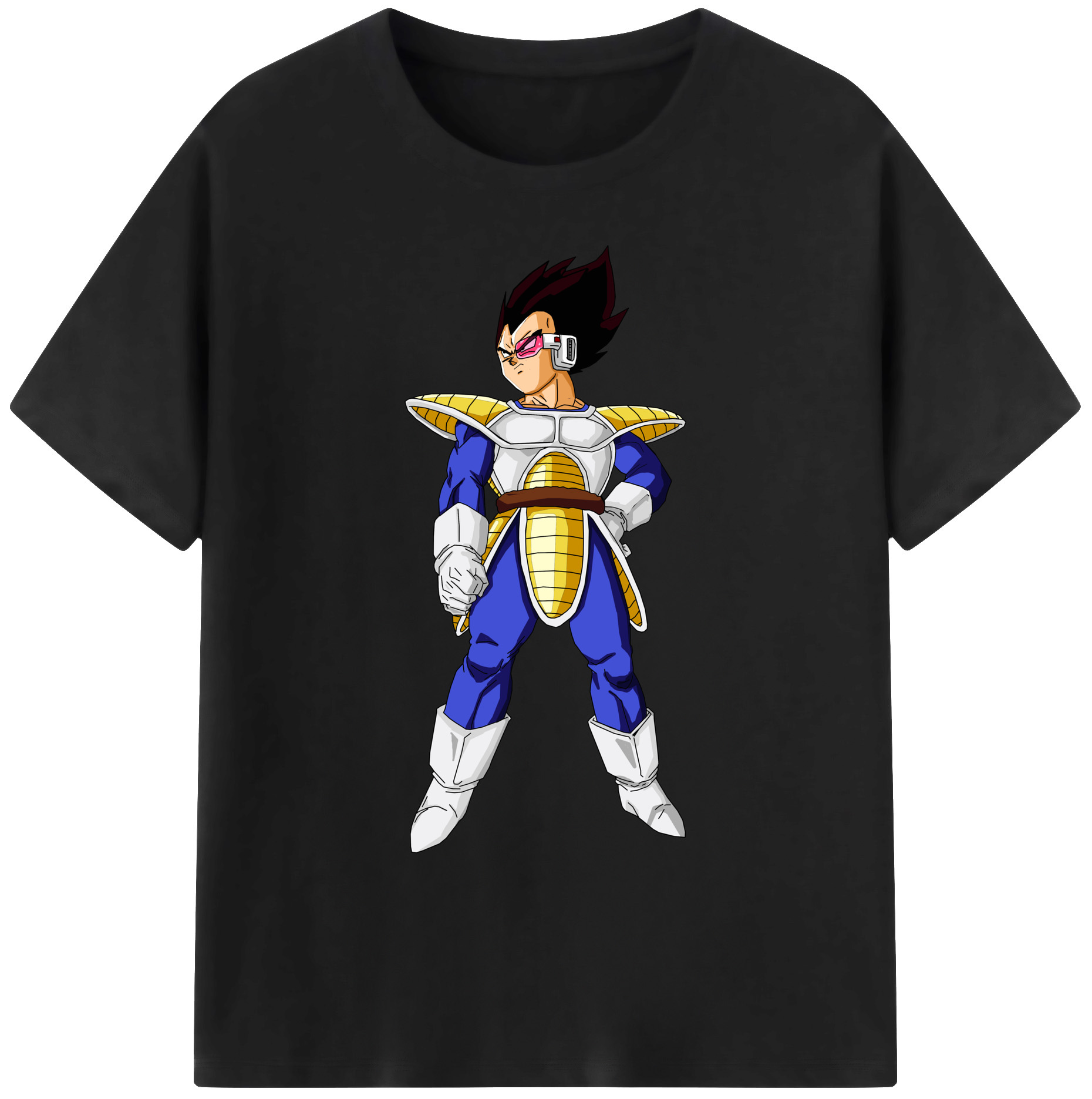 （画像用） ドラゴンボール ベジータ四世（Bejīta Yonsei）DRAGON BALL Vegeta IV 綿100％ メンズ半袖Tシャツ｜肌触りやわらか＆通気性
