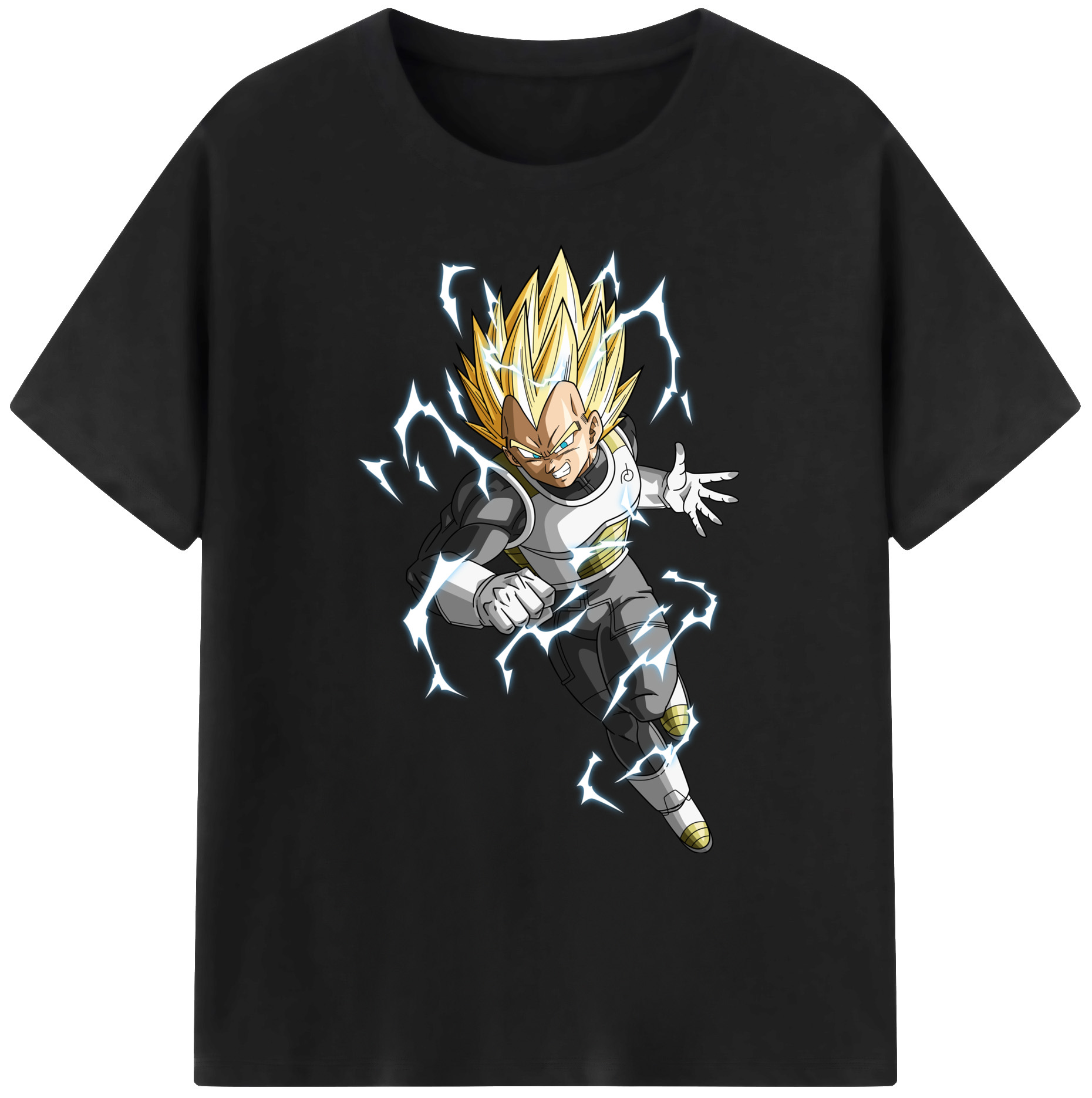 （画像用） ドラゴンボール ベジータ四世（Bejīta Yonsei）DRAGON BALL Vegeta IV 綿100％ メンズ半袖Tシャツ｜肌触りやわらか＆通気性
