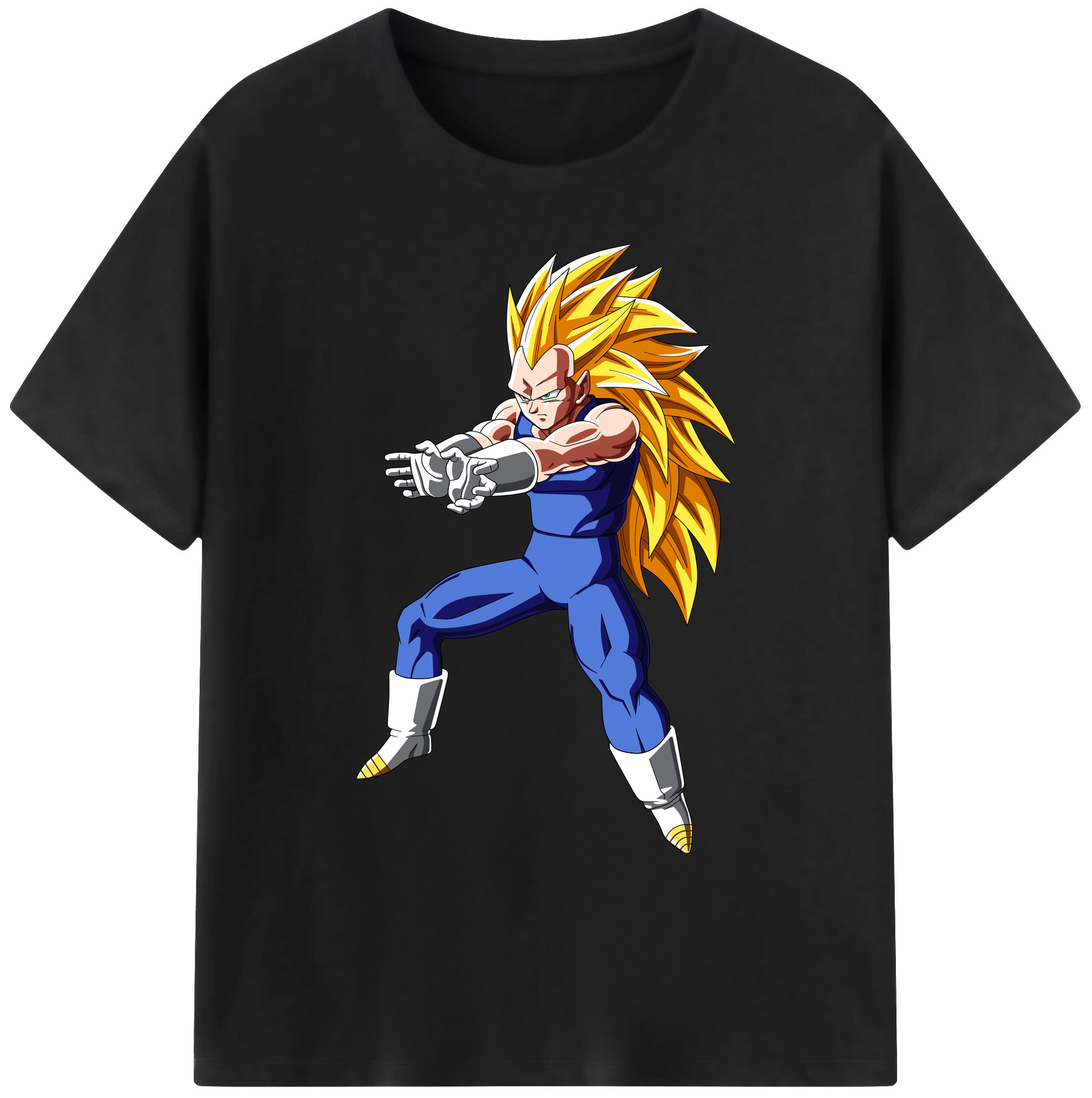 （画像用） ドラゴンボール ベジータ四世（Bejīta Yonsei）DRAGON BALL Vegeta IV 綿100％ メンズ半袖Tシャツ｜肌触りやわらか＆通気性