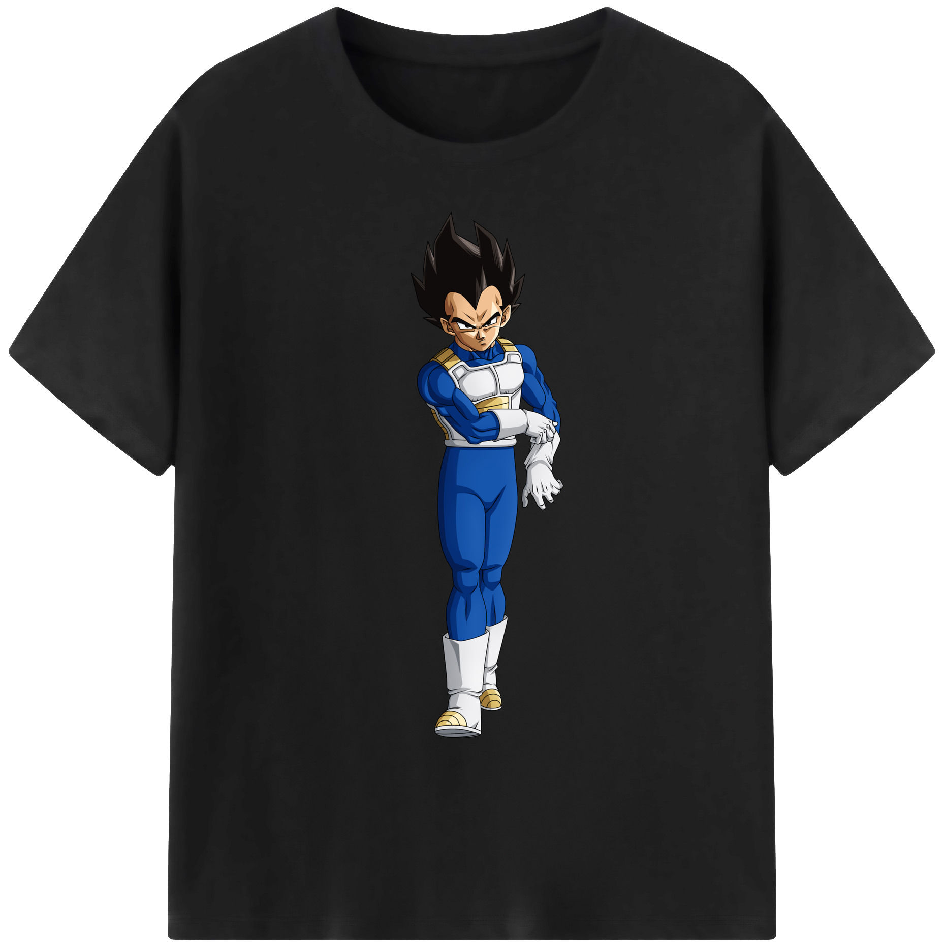 （画像用） ドラゴンボール ベジータ四世（Bejīta Yonsei）DRAGON BALL Vegeta IV 綿100％ メンズ半袖Tシャツ｜肌触りやわらか＆通気性