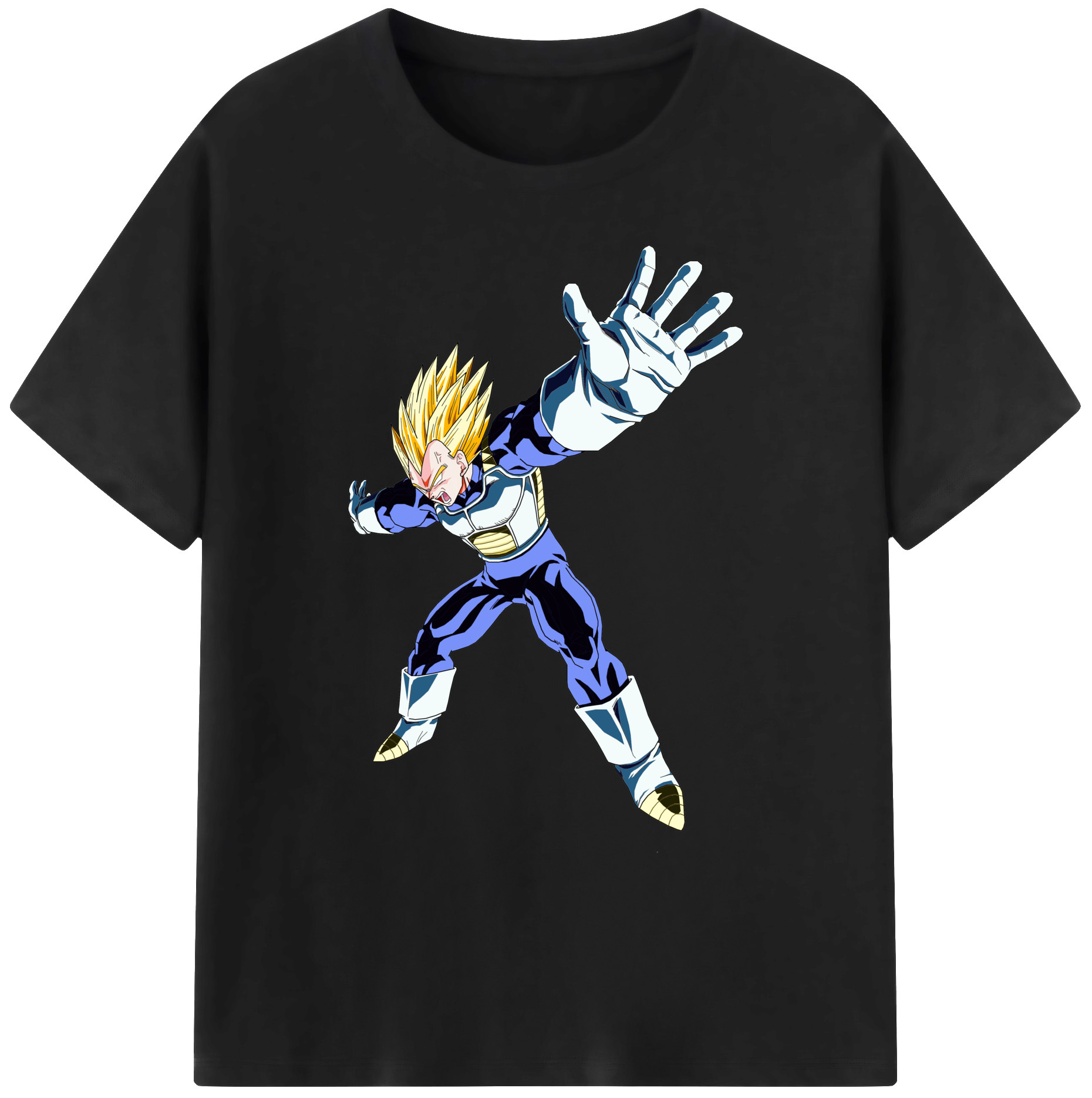 （画像用） ドラゴンボール ベジータ四世（Bejīta Yonsei）DRAGON BALL Vegeta IV 綿100％ メンズ半袖Tシャツ｜肌触りやわらか＆通気性