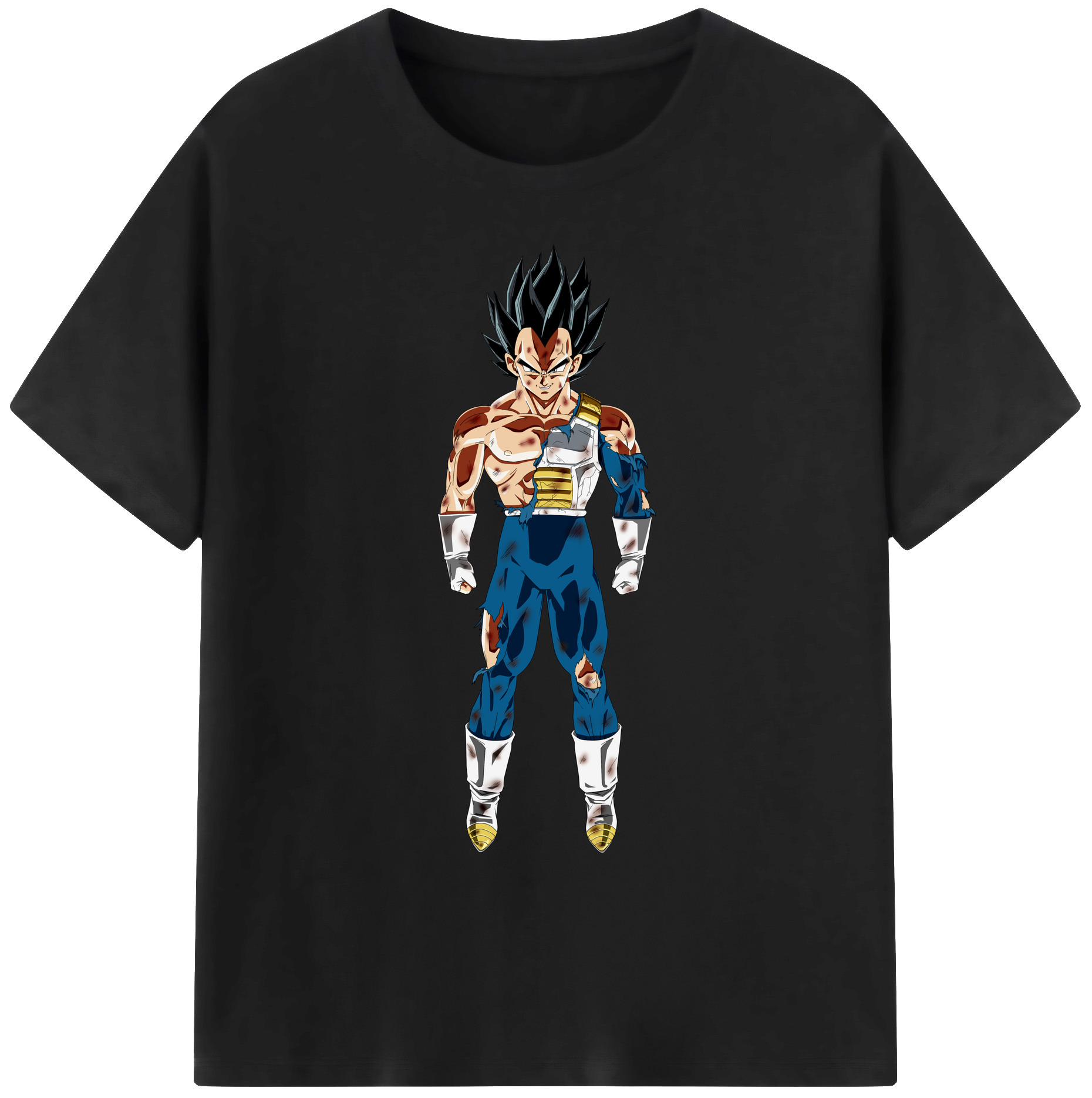 （画像用） ドラゴンボール ベジータ四世（Bejīta Yonsei）DRAGON BALL Vegeta IV 綿100％ メンズ半袖Tシャツ｜肌触りやわらか＆通気性