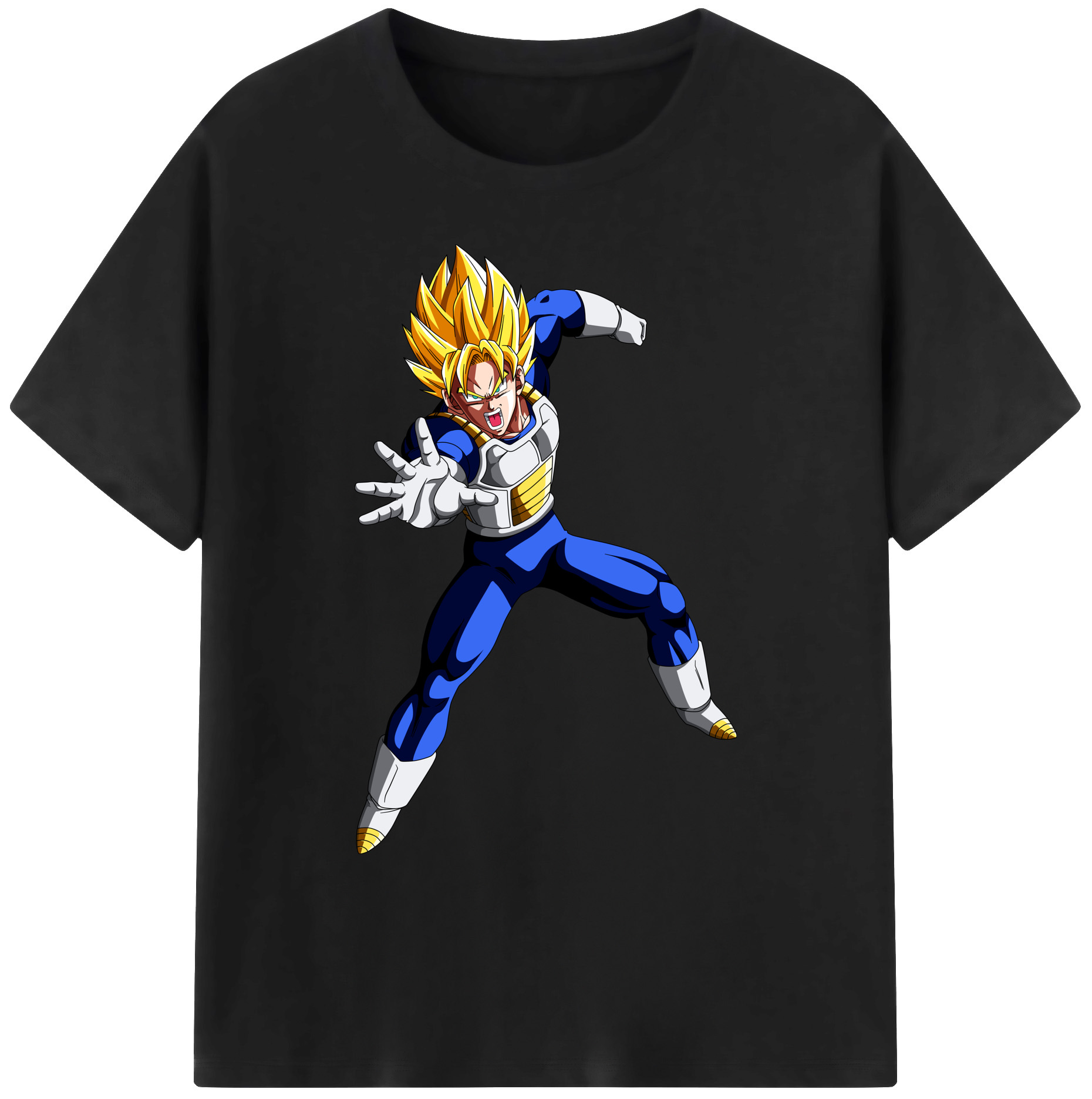 （画像用） ドラゴンボール ベジータ四世（Bejīta Yonsei）DRAGON BALL Vegeta IV 綿100％ メンズ半袖Tシャツ｜肌触りやわらか＆通気性
