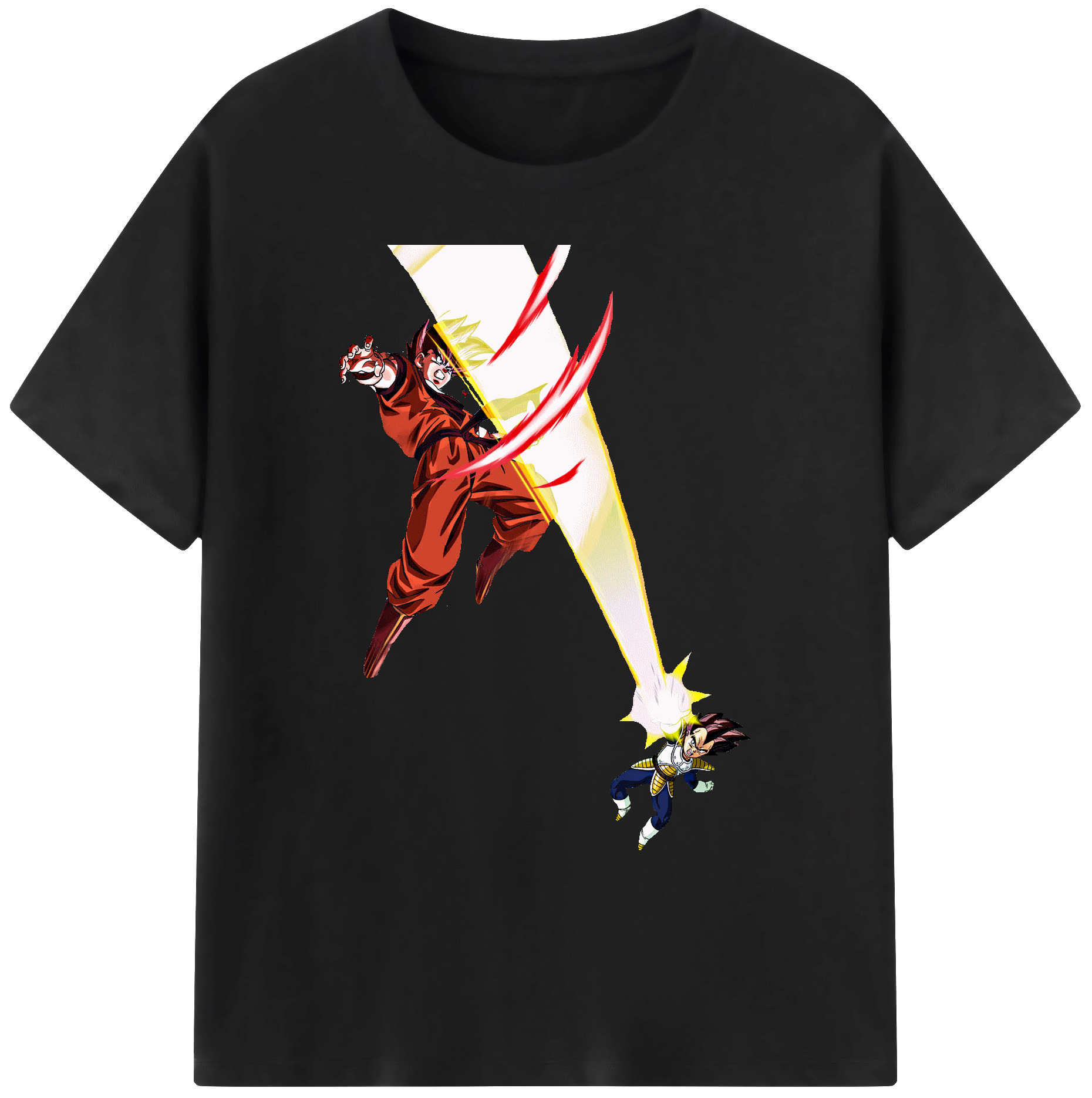 （画像用） ドラゴンボール ベジータ四世（Bejīta Yonsei）DRAGON BALL Vegeta IV 綿100％ メンズ半袖Tシャツ｜肌触りやわらか＆通気性
