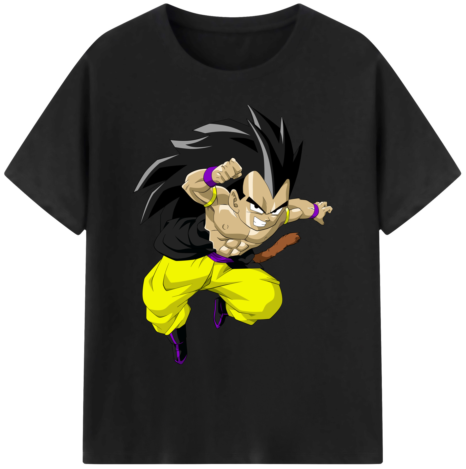 （画像用） ドラゴンボール ベジータ四世（Bejīta Yonsei）DRAGON BALL Vegeta IV 綿100％ メンズ半袖Tシャツ｜肌触りやわらか＆通気性