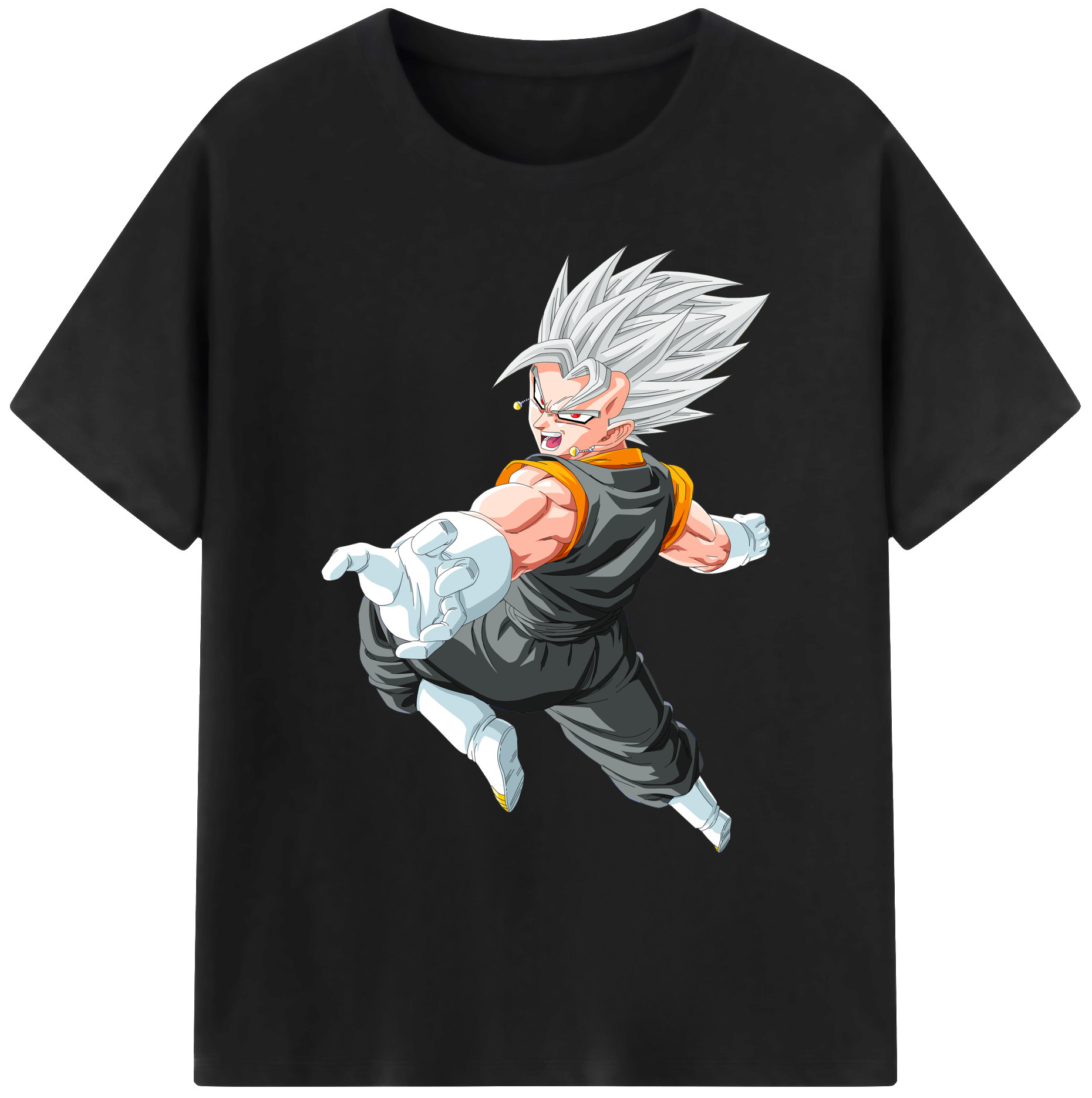 （画像用） ドラゴンボール ベジータ四世（Bejīta Yonsei）DRAGON BALL Vegeta IV 綿100％ メンズ半袖Tシャツ｜肌触りやわらか＆通気性