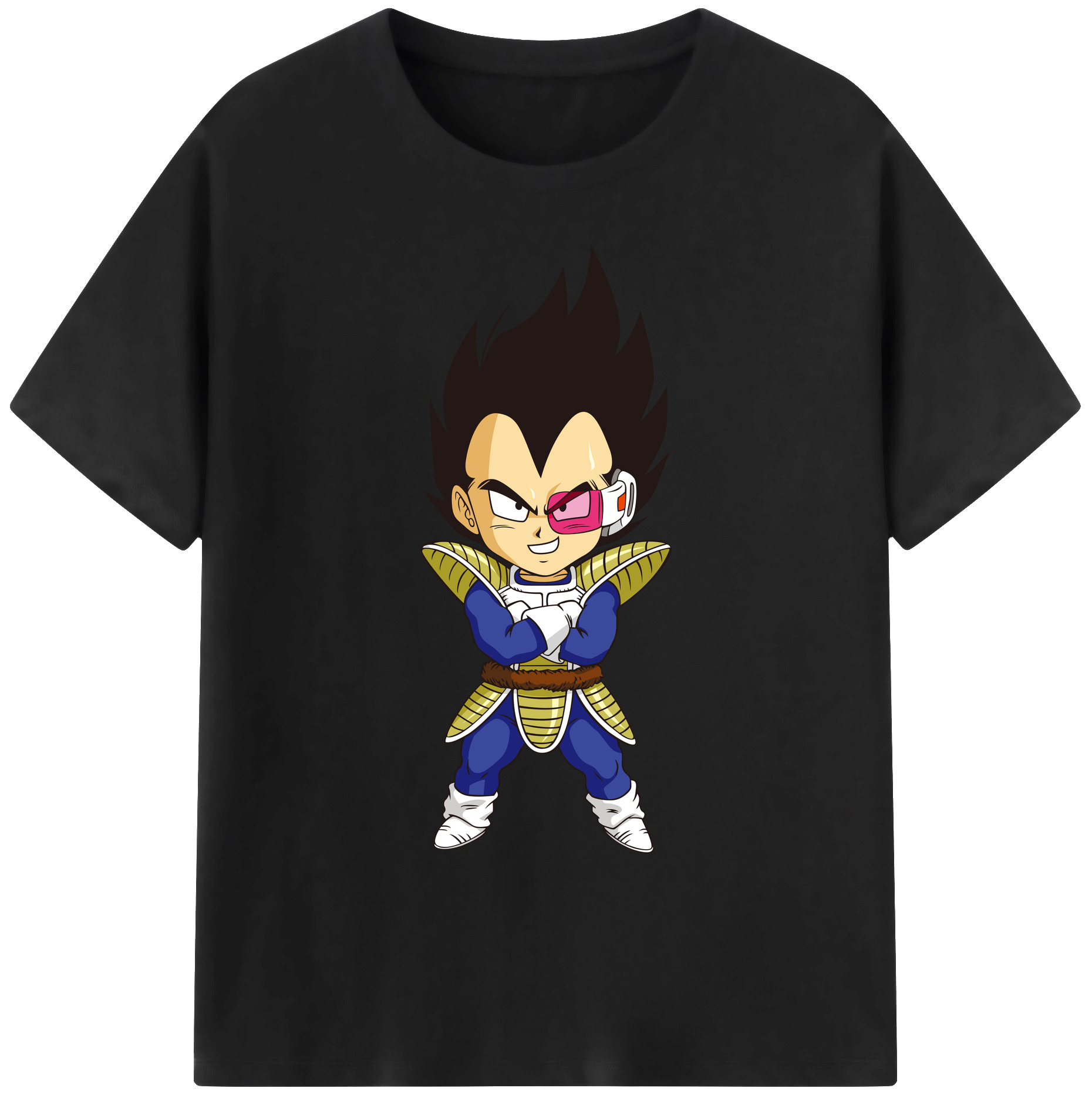 （画像用） ドラゴンボール ベジータ四世（Bejīta Yonsei）DRAGON BALL Vegeta IV 綿100％ メンズ半袖Tシャツ｜肌触りやわらか＆通気性