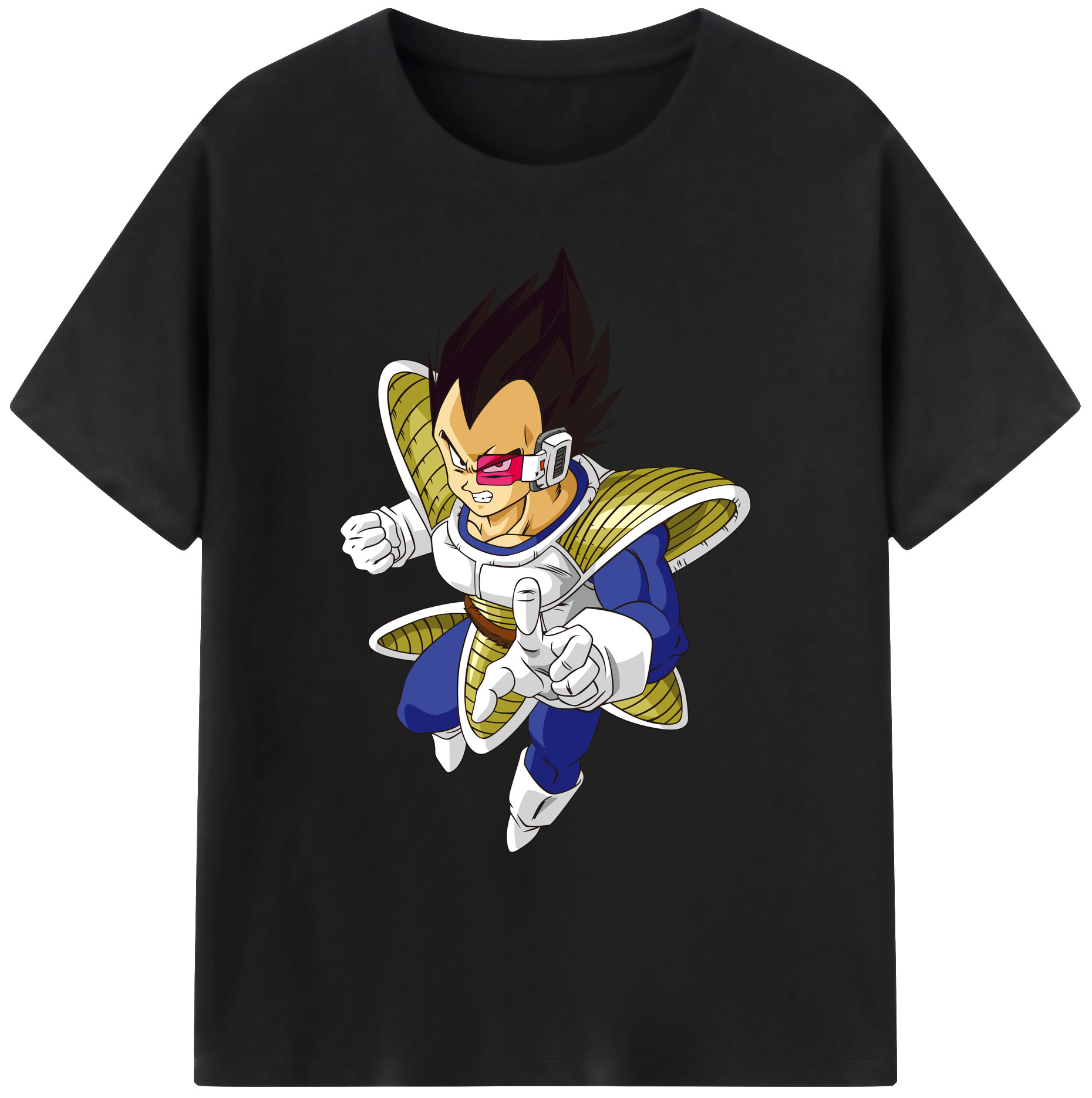 （画像用） ドラゴンボール ベジータ四世（Bejīta Yonsei）DRAGON BALL Vegeta IV 綿100％ メンズ半袖Tシャツ｜肌触りやわらか＆通気性