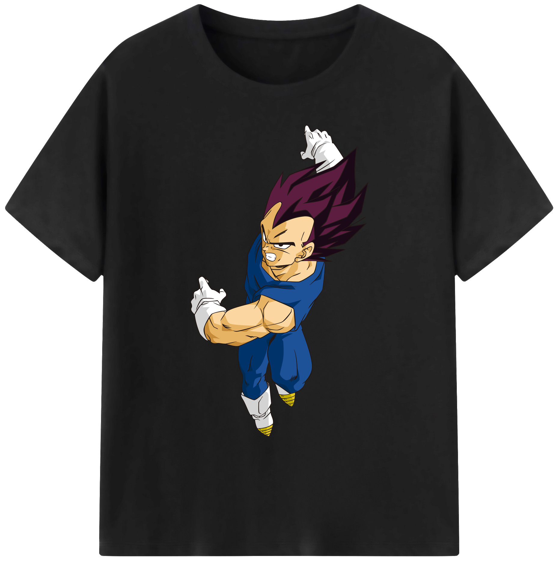 （画像用） ドラゴンボール ベジータ四世（Bejīta Yonsei）DRAGON BALL Vegeta IV 綿100％ メンズ半袖Tシャツ｜肌触りやわらか＆通気性