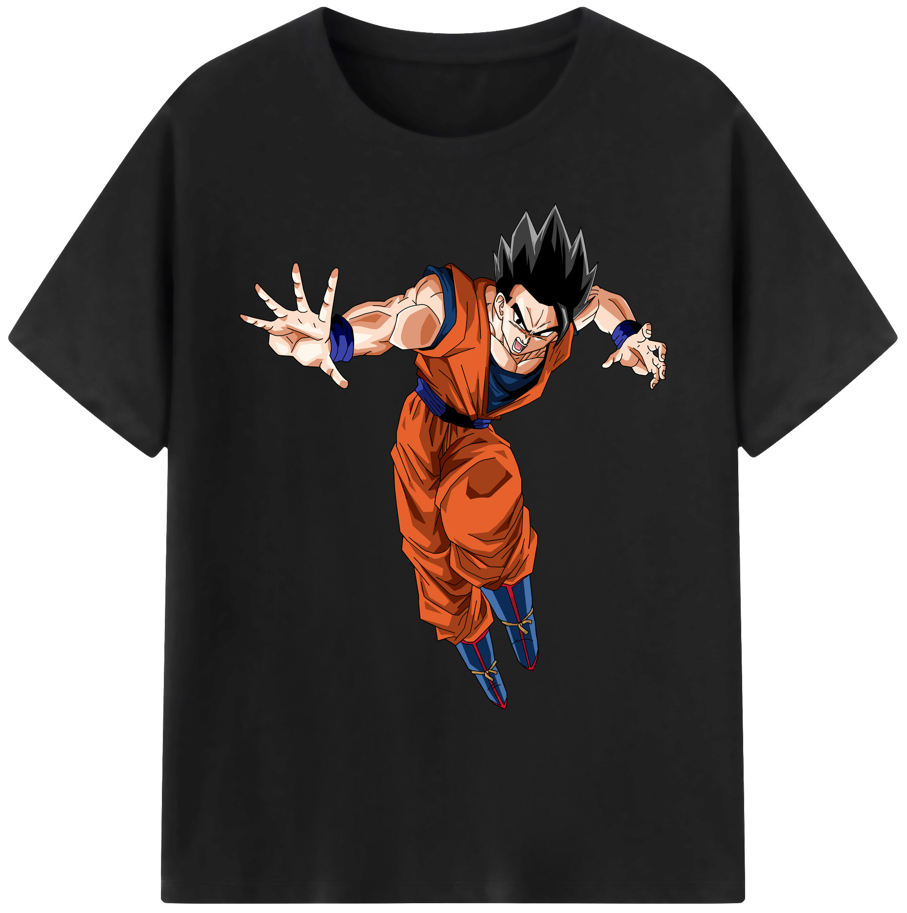 （画像用） ドラゴンボール 孫 悟飯（そんごはん）DRAGON BALL Son Gohan 綿100％ メンズ半袖Tシャツ｜肌触りやわらか＆通気性