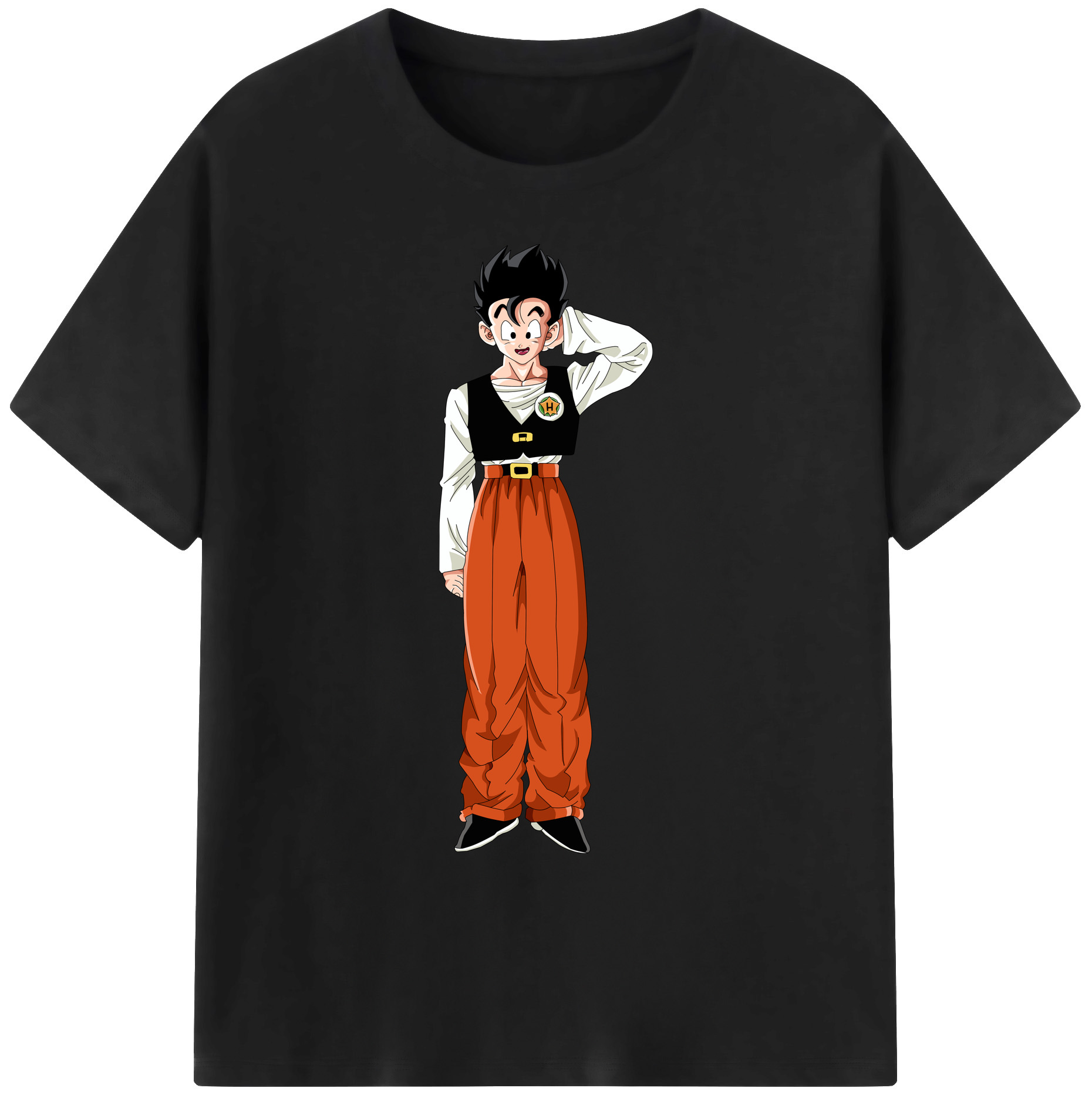 （画像用） ドラゴンボール 孫 悟飯（そんごはん）DRAGON BALL Son Gohan 綿100％ メンズ半袖Tシャツ｜肌触りやわらか＆通気性