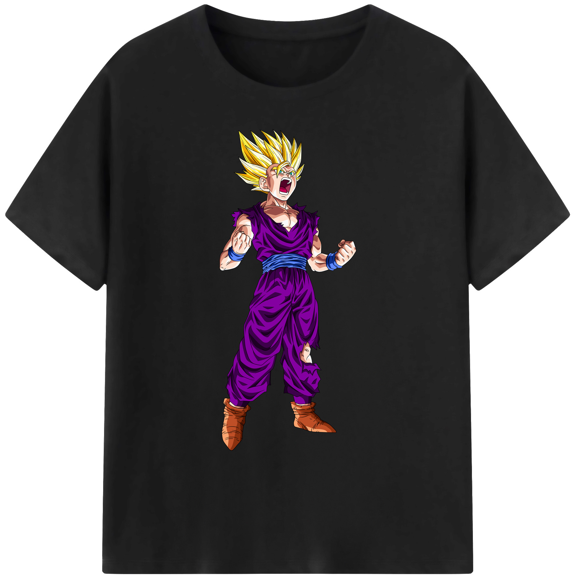 （画像用） ドラゴンボール 孫 悟飯（そんごはん）DRAGON BALL Son Gohan 綿100％ メンズ半袖Tシャツ｜肌触りやわらか＆通気性