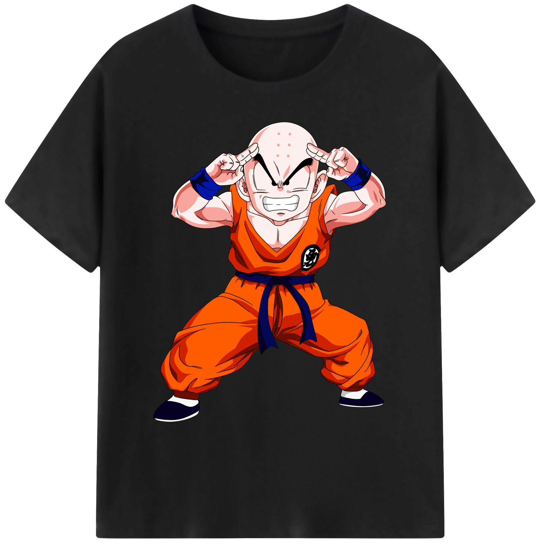 （画像用） ドラゴンボール クリリン DRAGON BALL krillin 綿100％ メンズ半袖Tシャツ｜肌触りやわらか＆通気性