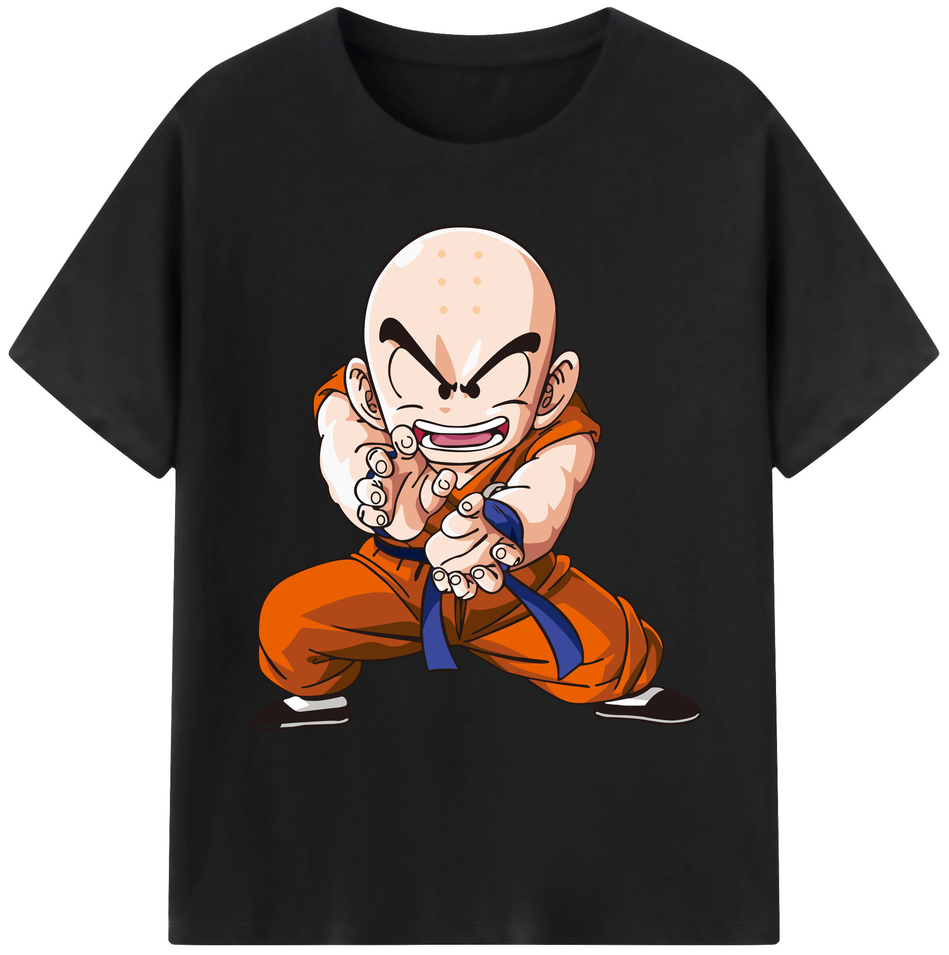 （画像用） ドラゴンボール クリリン DRAGON BALL krillin 綿100％ メンズ半袖Tシャツ｜肌触りやわらか＆通気性
