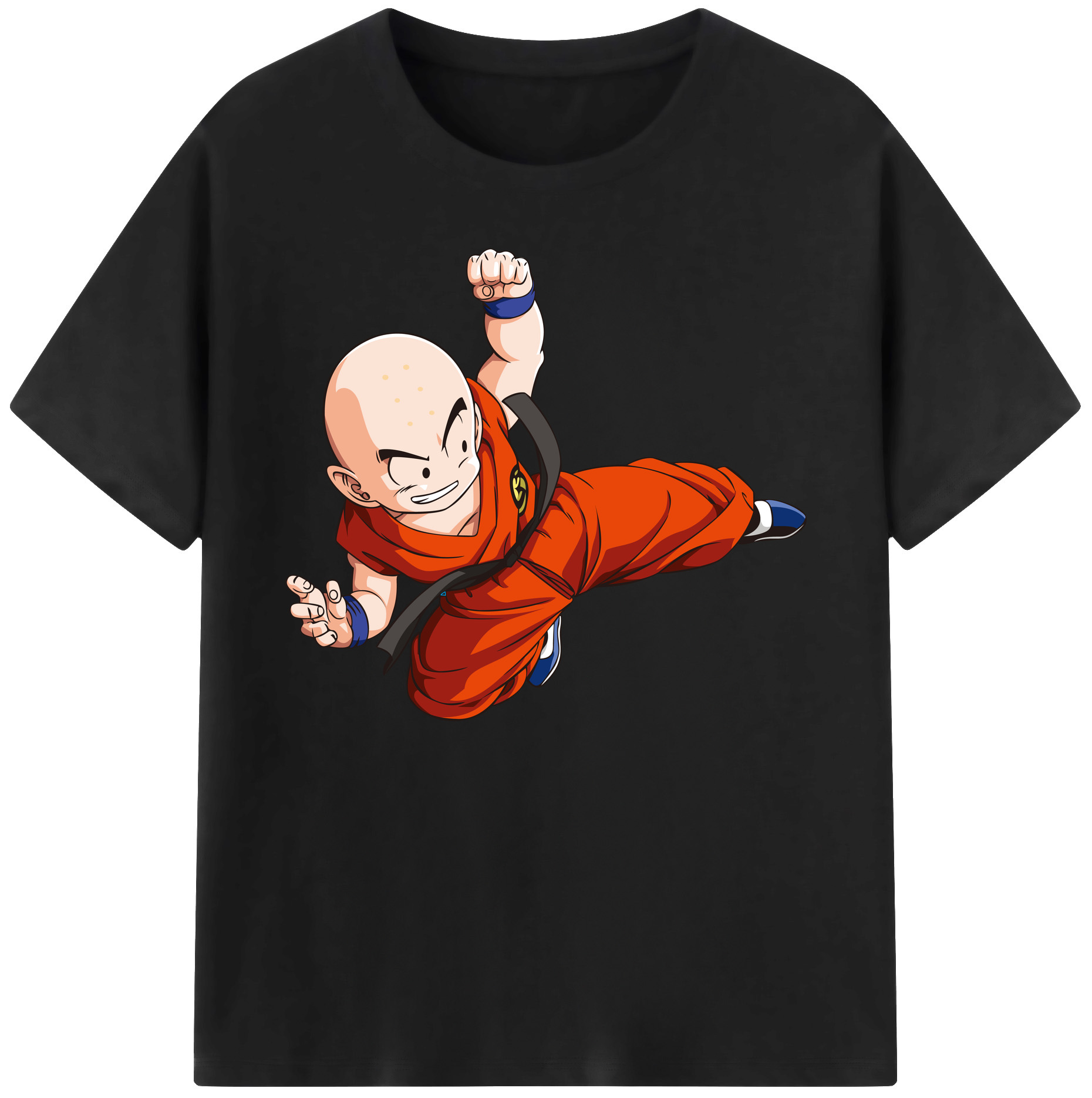 （画像用） ドラゴンボール クリリン DRAGON BALL krillin 綿100％ メンズ半袖Tシャツ｜肌触りやわらか＆通気性
