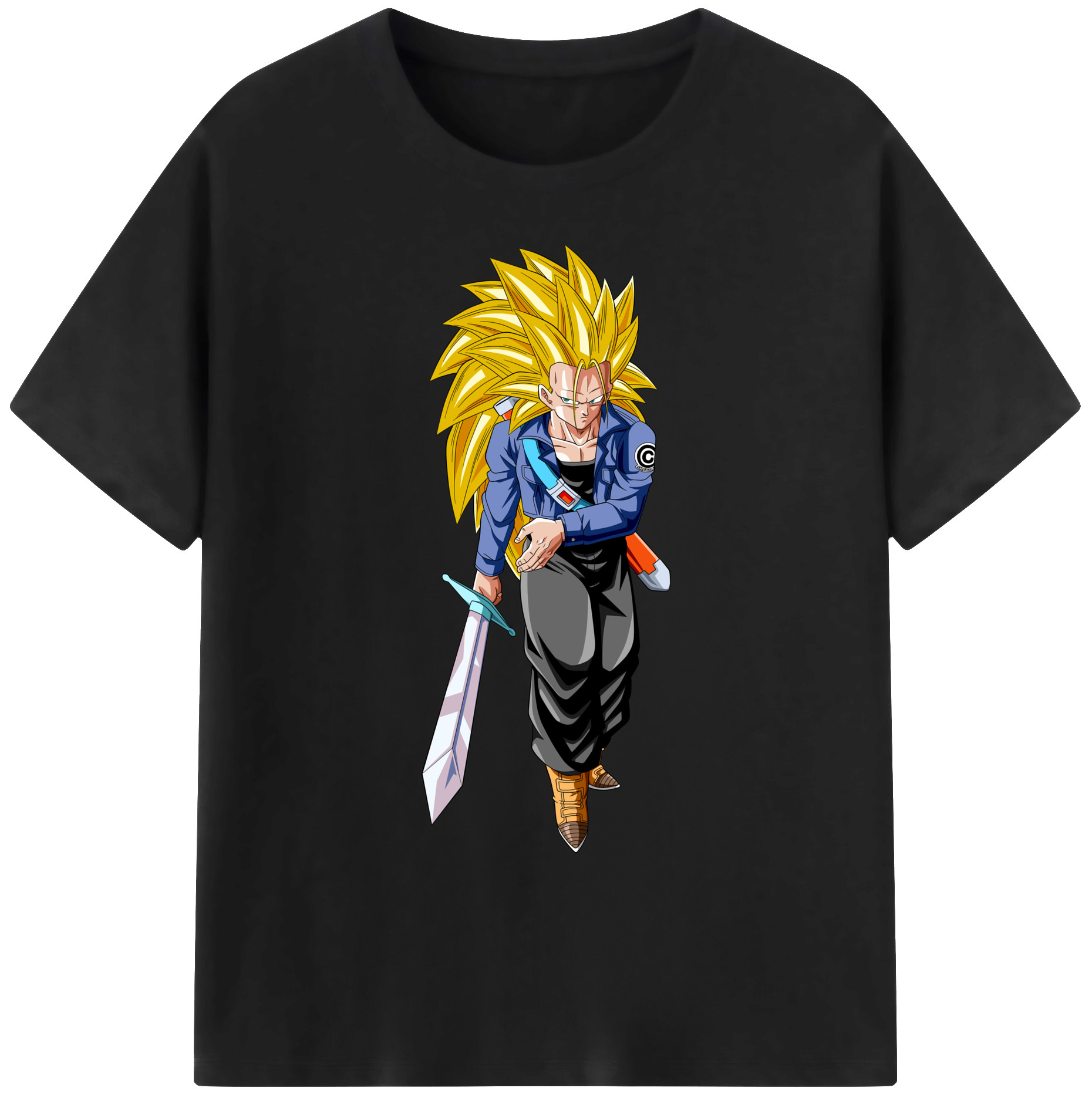 （画像用） ドラゴンボール トランクス（Torankusu）DRAGON BALL Trunks 綿100％ メンズ半袖Tシャツ｜肌触りやわらか＆通気性