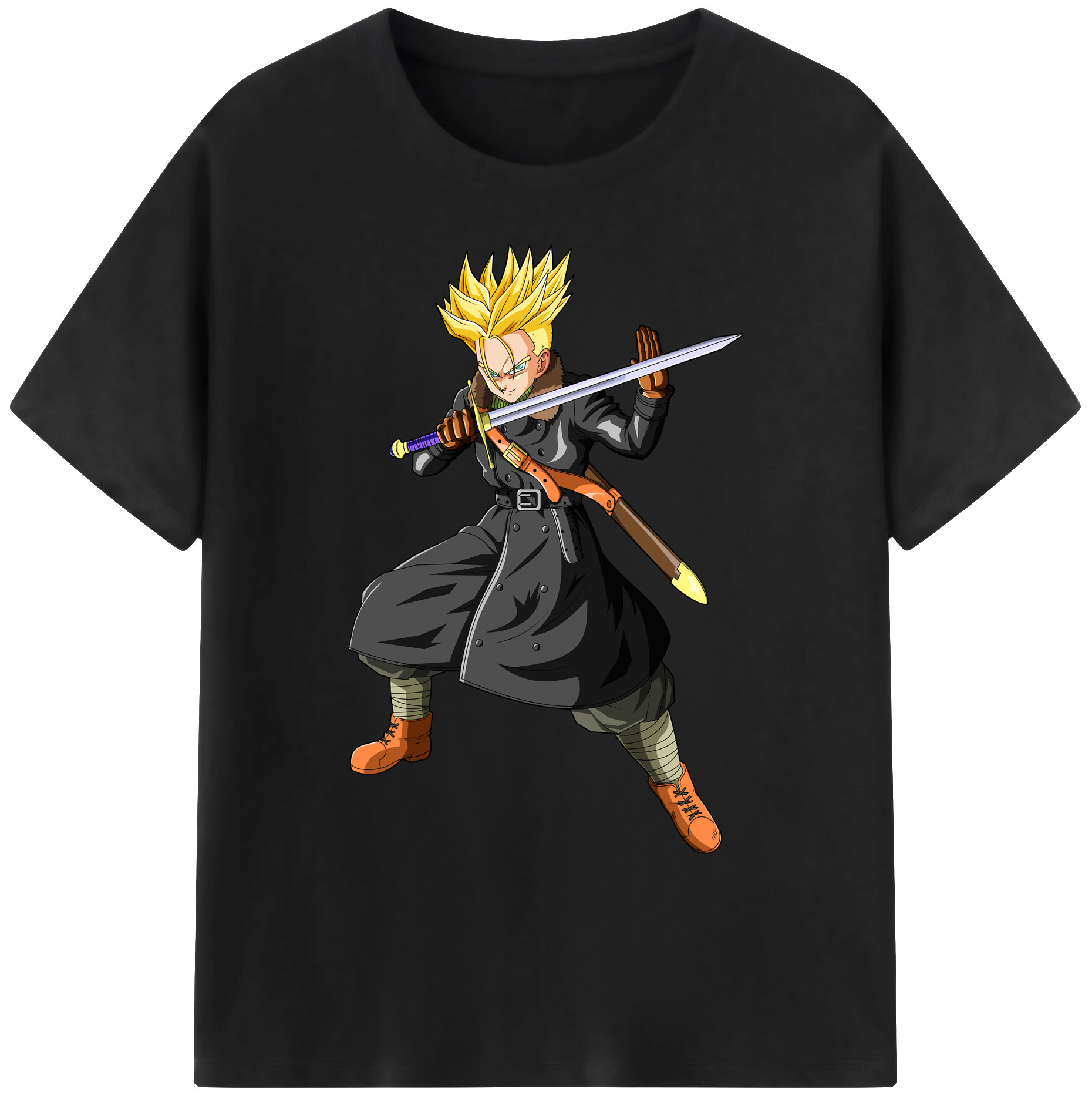 （画像用） ドラゴンボール トランクス（Torankusu）DRAGON BALL Trunks 綿100％ メンズ半袖Tシャツ｜肌触りやわらか＆通気性