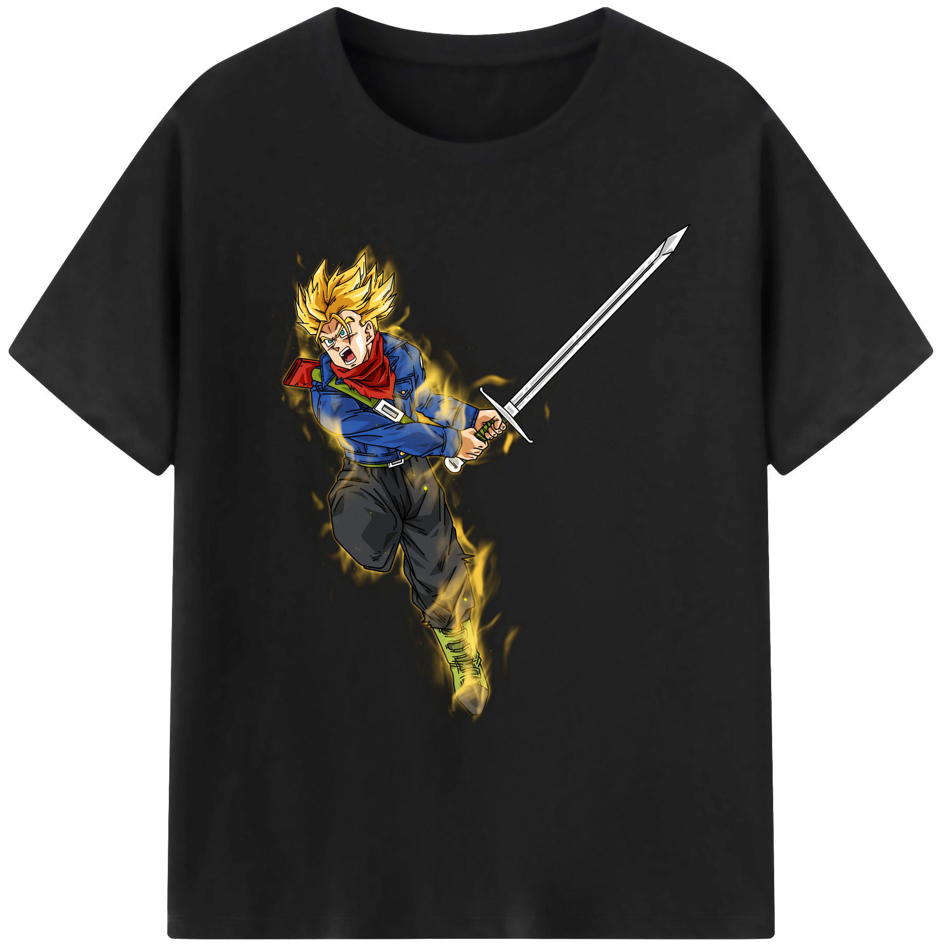（画像用） ドラゴンボール トランクス（Torankusu）DRAGON BALL Trunks 綿100％ メンズ半袖Tシャツ｜肌触りやわらか＆通気性