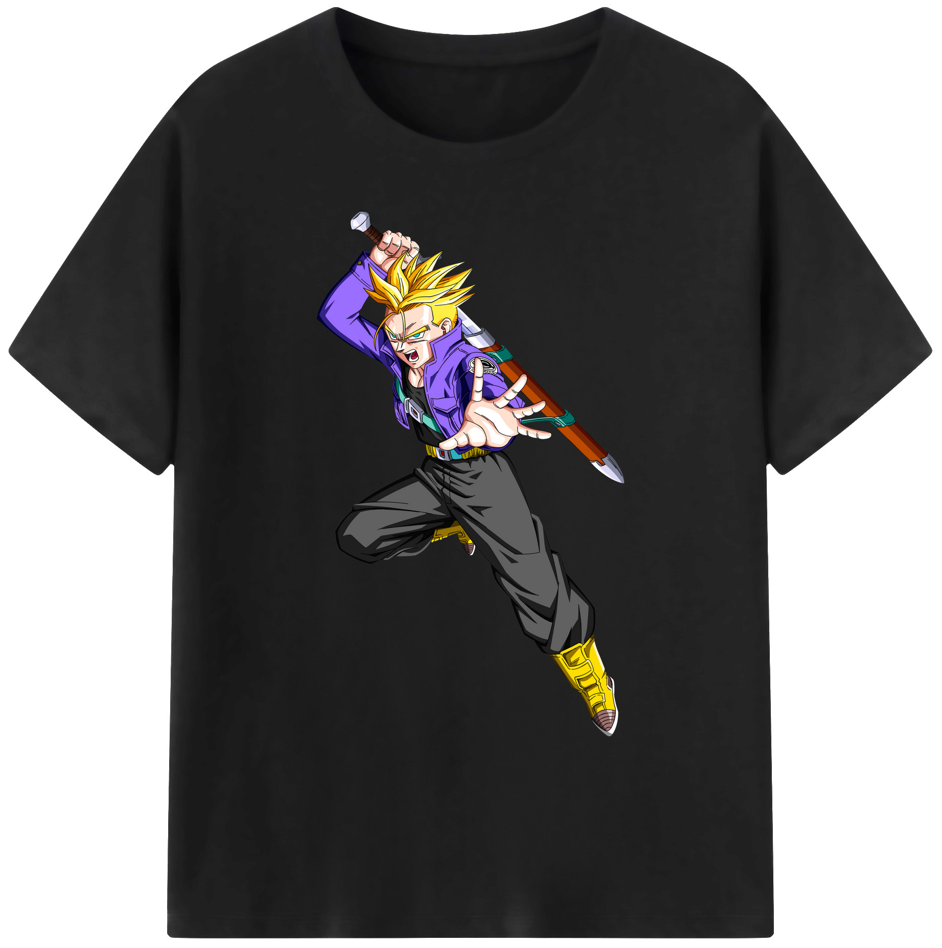 （画像用） ドラゴンボール トランクス（Torankusu）DRAGON BALL Trunks 綿100％ メンズ半袖Tシャツ｜肌触りやわらか＆通気性