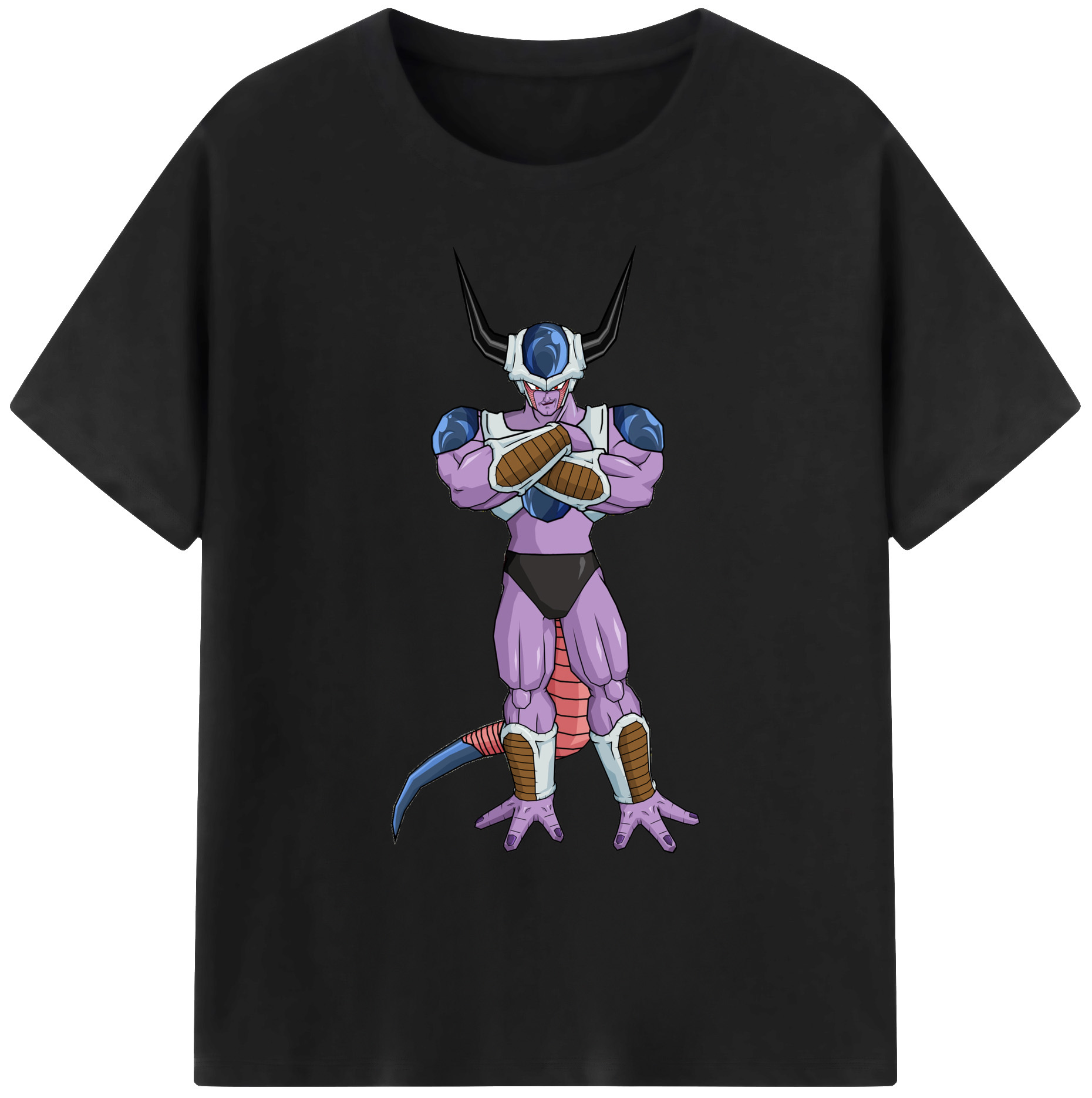 （画像用） ドラゴンボール フリーザ DRAGON BALL Frieza 綿100％ メンズ半袖Tシャツ｜肌触りやわらか＆通気性