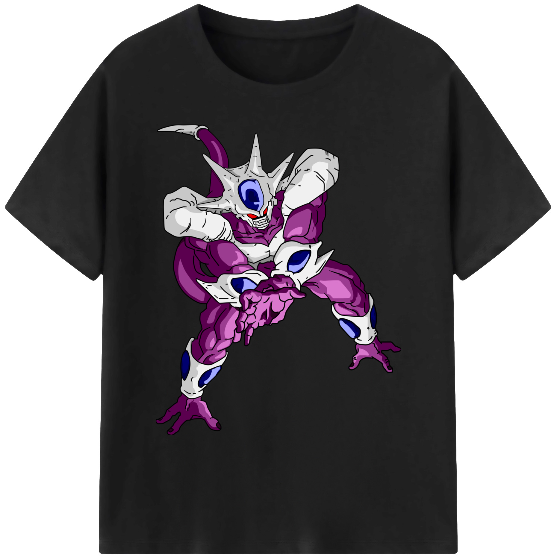 （画像用） ドラゴンボール クウラ DRAGON BALL Cooler Coora 綿100％ メンズ半袖Tシャツ｜肌触りやわらか＆通気性