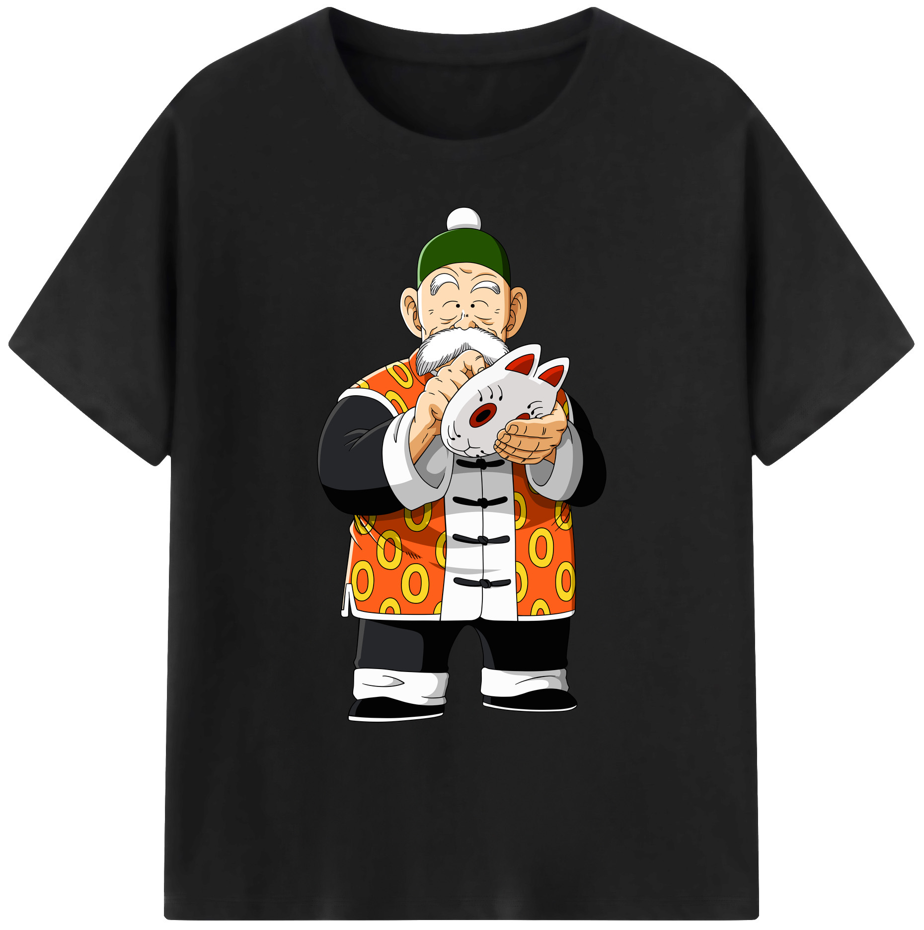（画像用） ドラゴンボール 亀仙人（かめせんにん） DRAGON BALL Master Roshi Kame Sennin 綿100％ メンズ半袖Tシャツ｜肌触りやわらか＆通気性