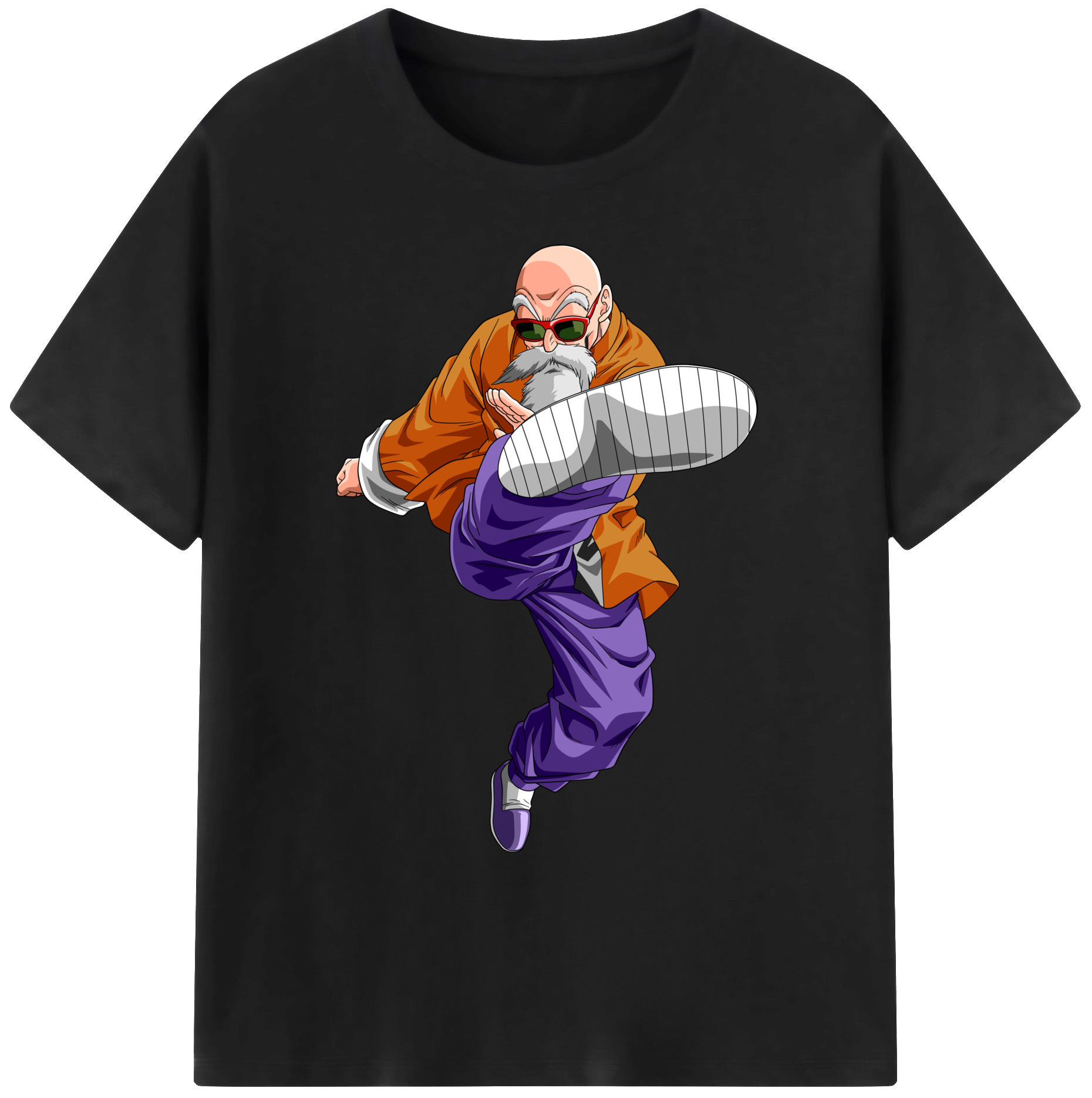 （画像用） ドラゴンボール 亀仙人（かめせんにん） DRAGON BALL Master Roshi Kame Sennin 綿100％ メンズ半袖Tシャツ｜肌触りやわらか＆通気性