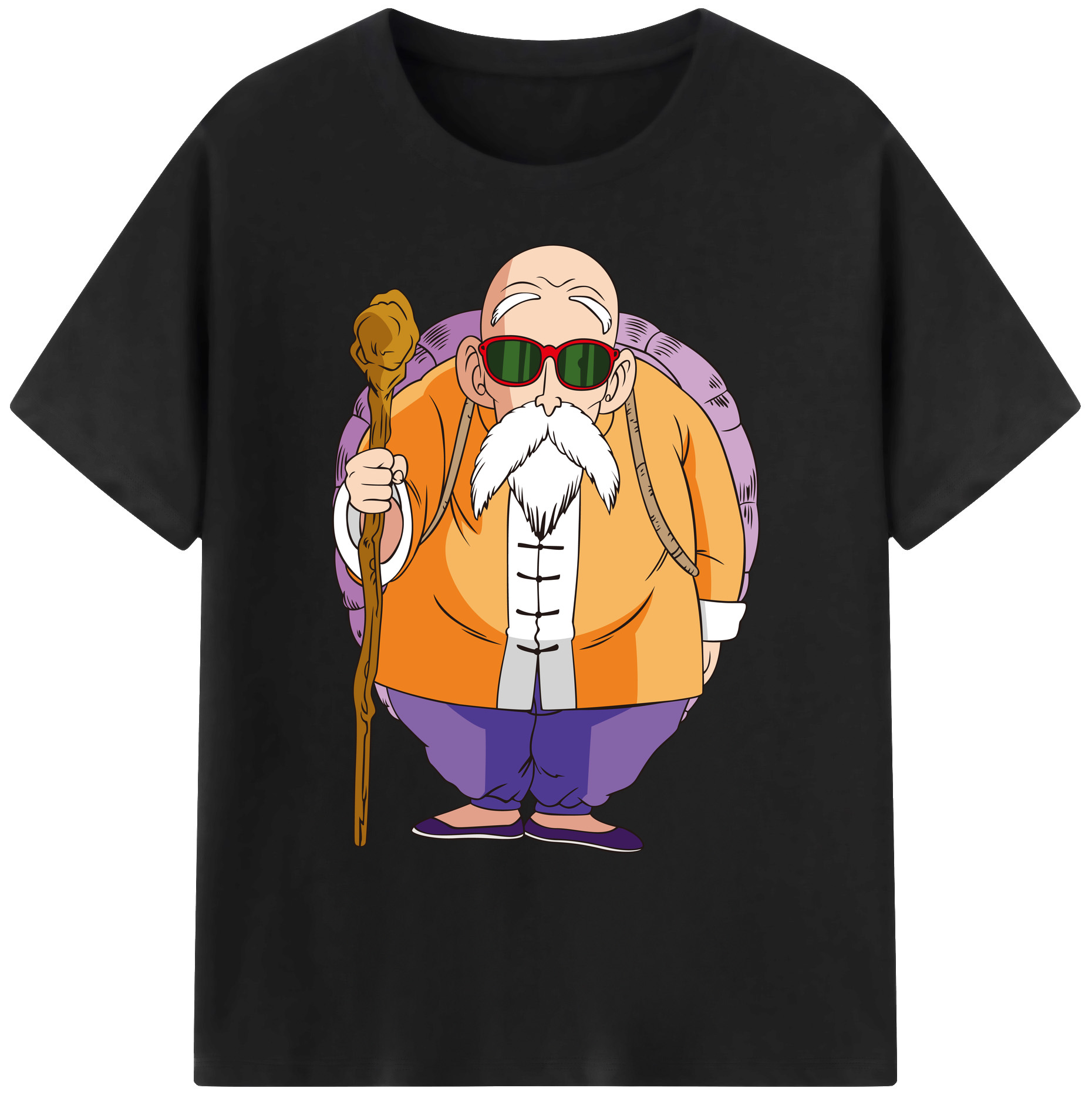 （画像用） ドラゴンボール 亀仙人（かめせんにん） DRAGON BALL Master Roshi Kame Sennin 綿100％ メンズ半袖Tシャツ｜肌触りやわらか＆通気性