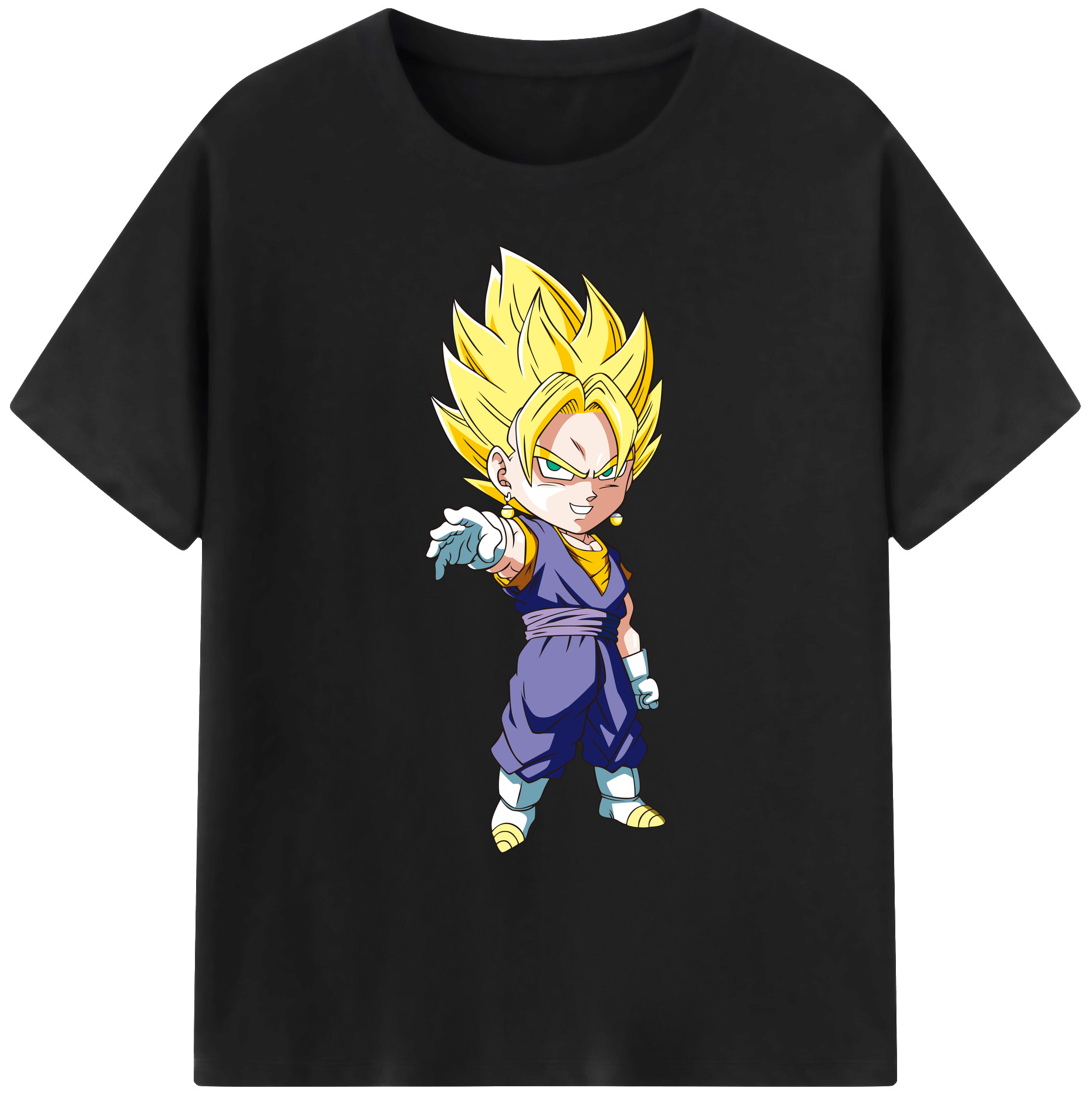 （画像用） ドラゴンボール ベジット DRAGON BALL Vegetto 綿100％ メンズ半袖Tシャツ｜肌触りやわらか＆通気性