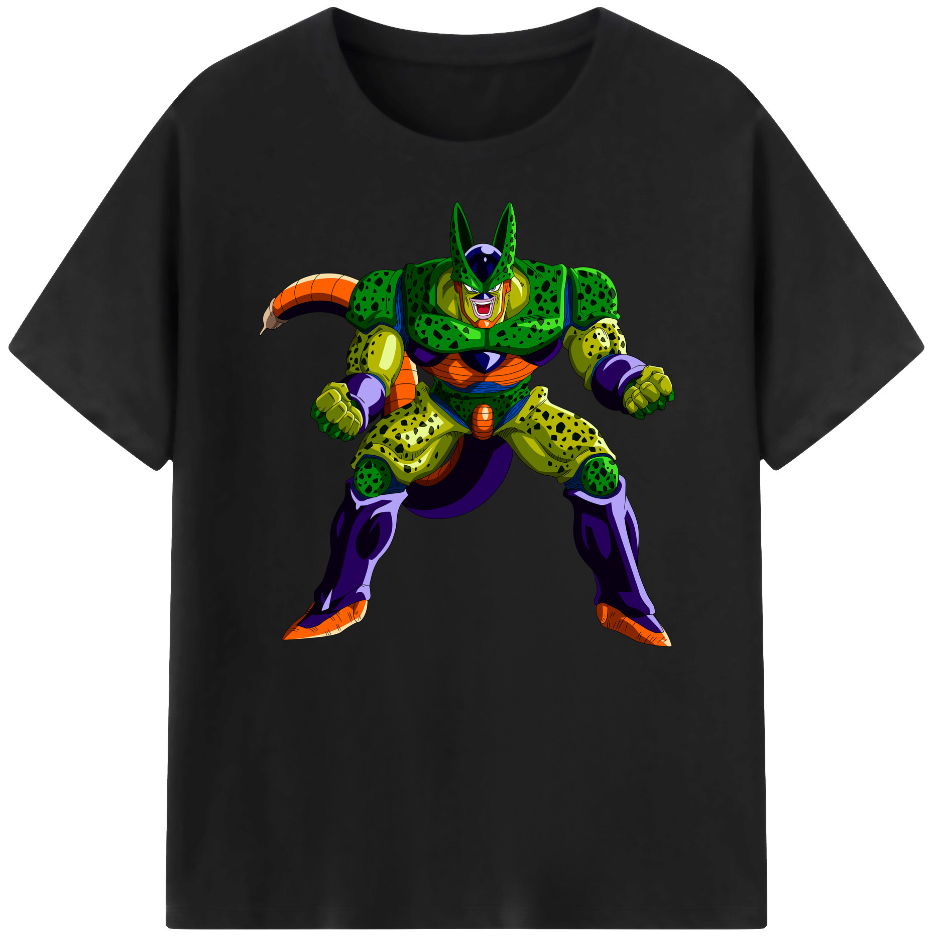（画像用） ドラゴンボール セル DRAGON BALL Cell 綿100％ メンズ半袖Tシャツ｜肌触りやわらか＆通気性