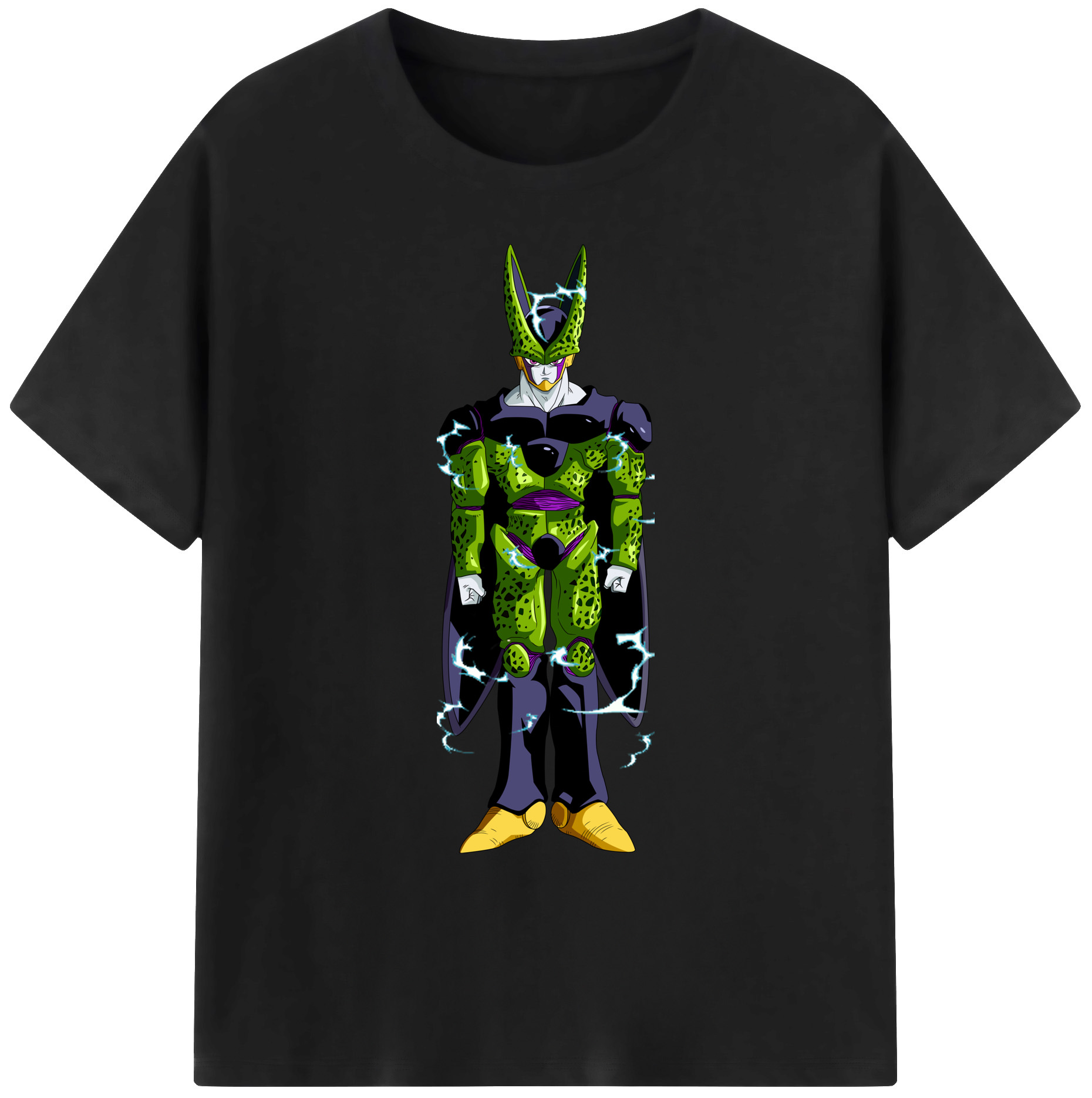 （画像用） ドラゴンボール セル DRAGON BALL Cell 綿100％ メンズ半袖Tシャツ｜肌触りやわらか＆通気性