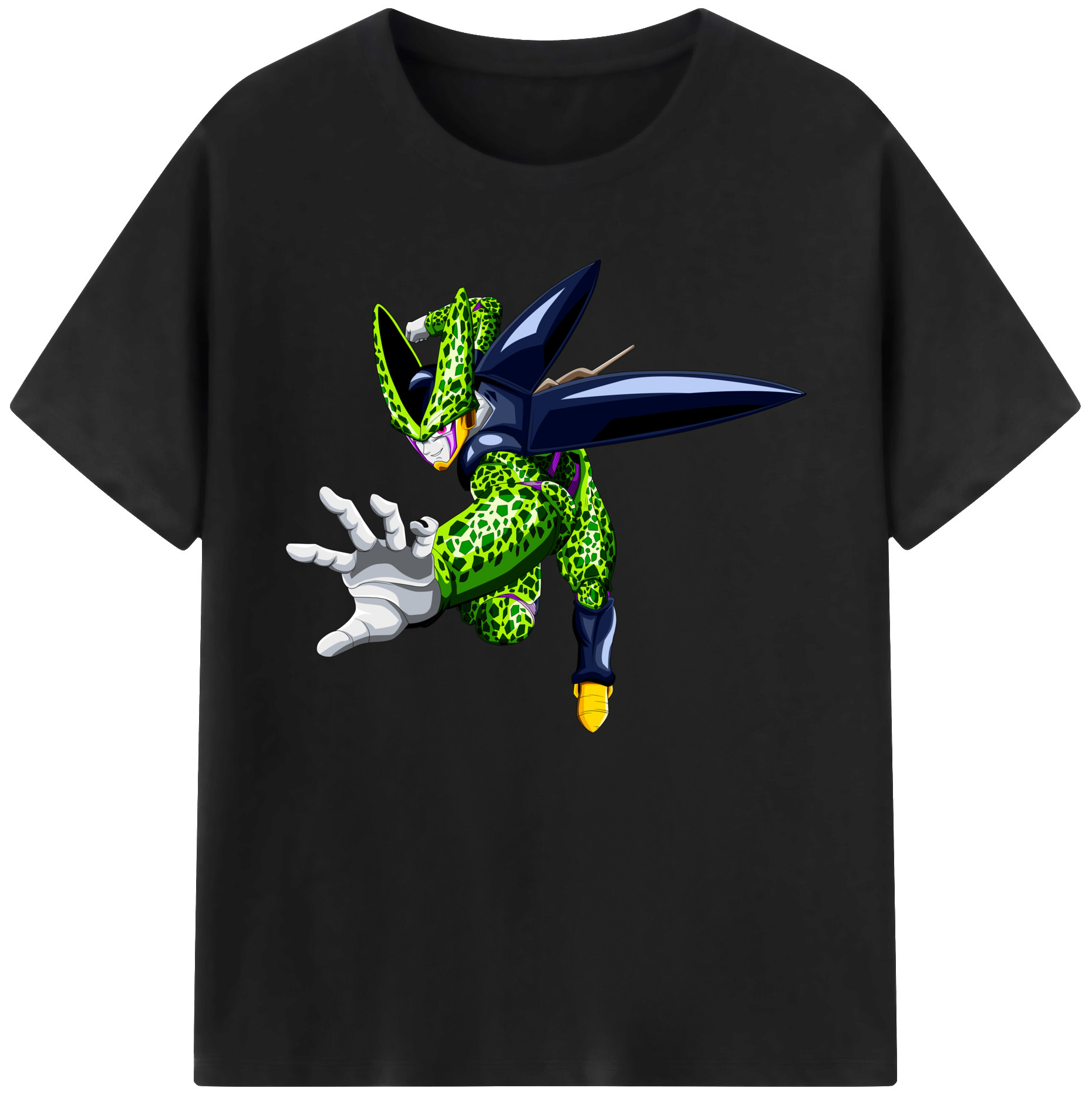 （画像用） ドラゴンボール セル DRAGON BALL Cell 綿100％ メンズ半袖Tシャツ｜肌触りやわらか＆通気性