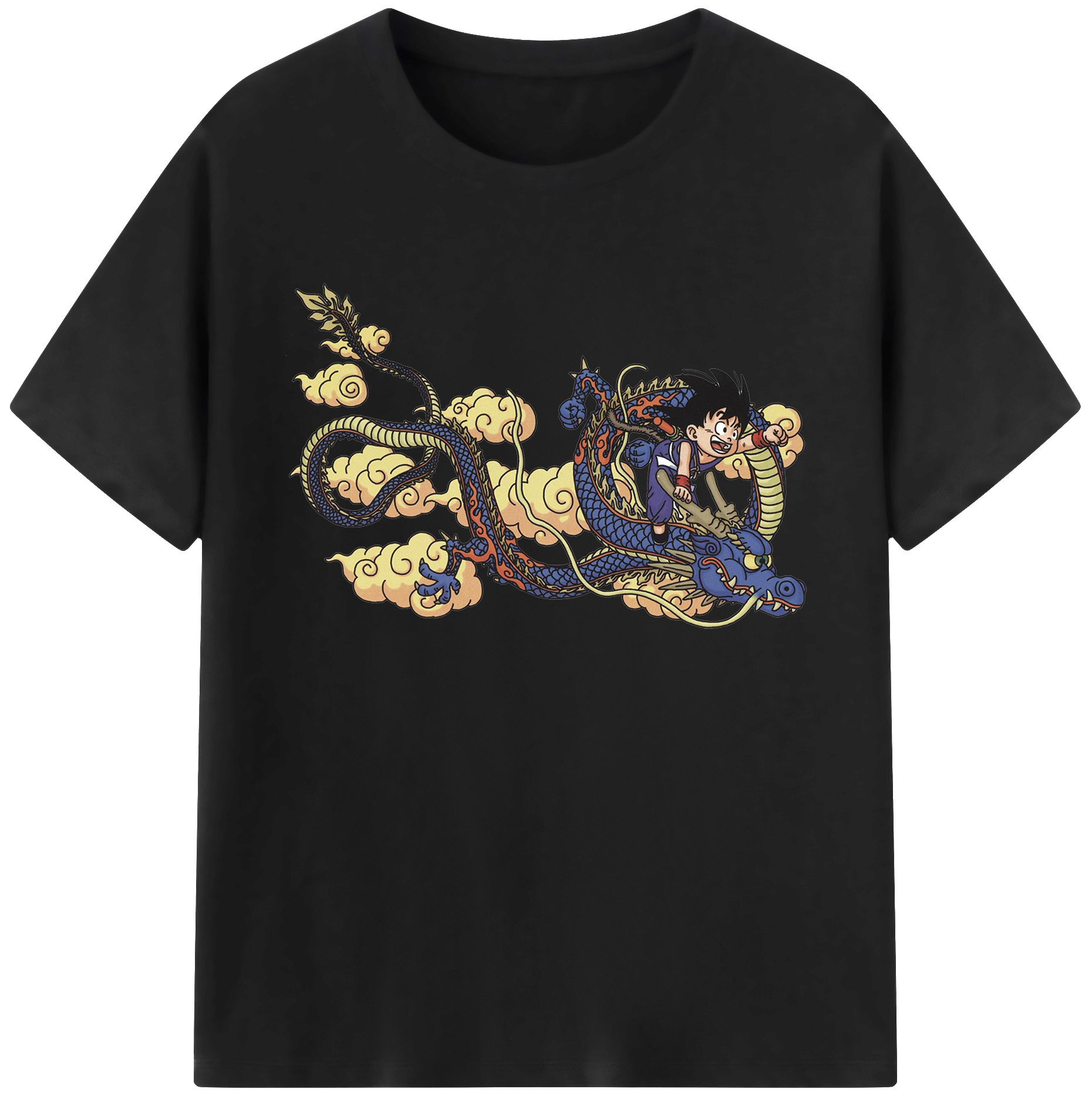 （画像用） ドラゴンボール 神龍 シェンロン DRAGON BALL Shenron 綿100％ メンズ半袖Tシャツ｜肌触りやわらか＆通気性