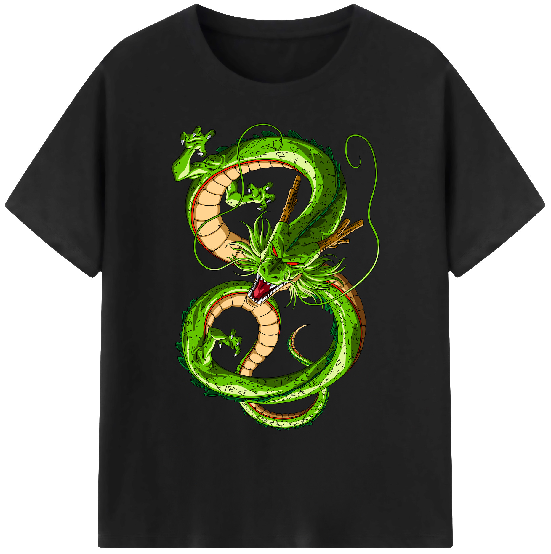 （画像用） ドラゴンボール 神龍 シェンロン DRAGON BALL Shenron 綿100％ メンズ半袖Tシャツ｜肌触りやわらか＆通気性