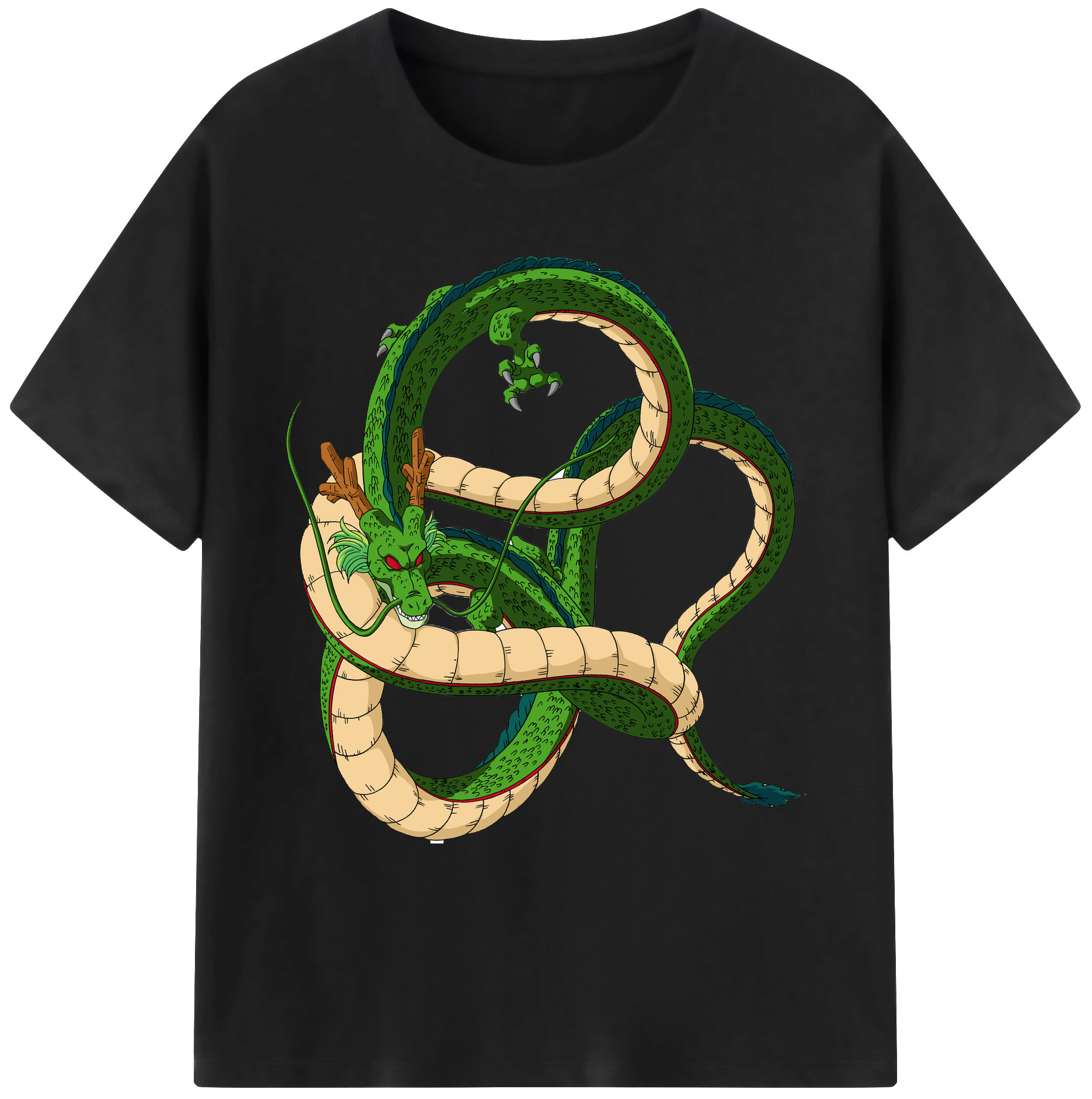 （画像用） ドラゴンボール 神龍 シェンロン DRAGON BALL Shenron 綿100％ メンズ半袖Tシャツ｜肌触りやわらか＆通気性