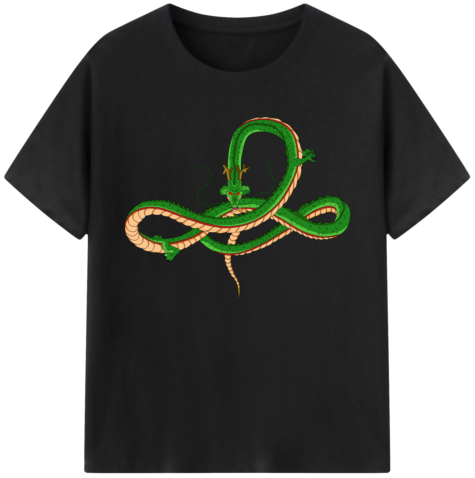 （画像用） ドラゴンボール 神龍 シェンロン DRAGON BALL Shenron 綿100％ メンズ半袖Tシャツ｜肌触りやわらか＆通気性