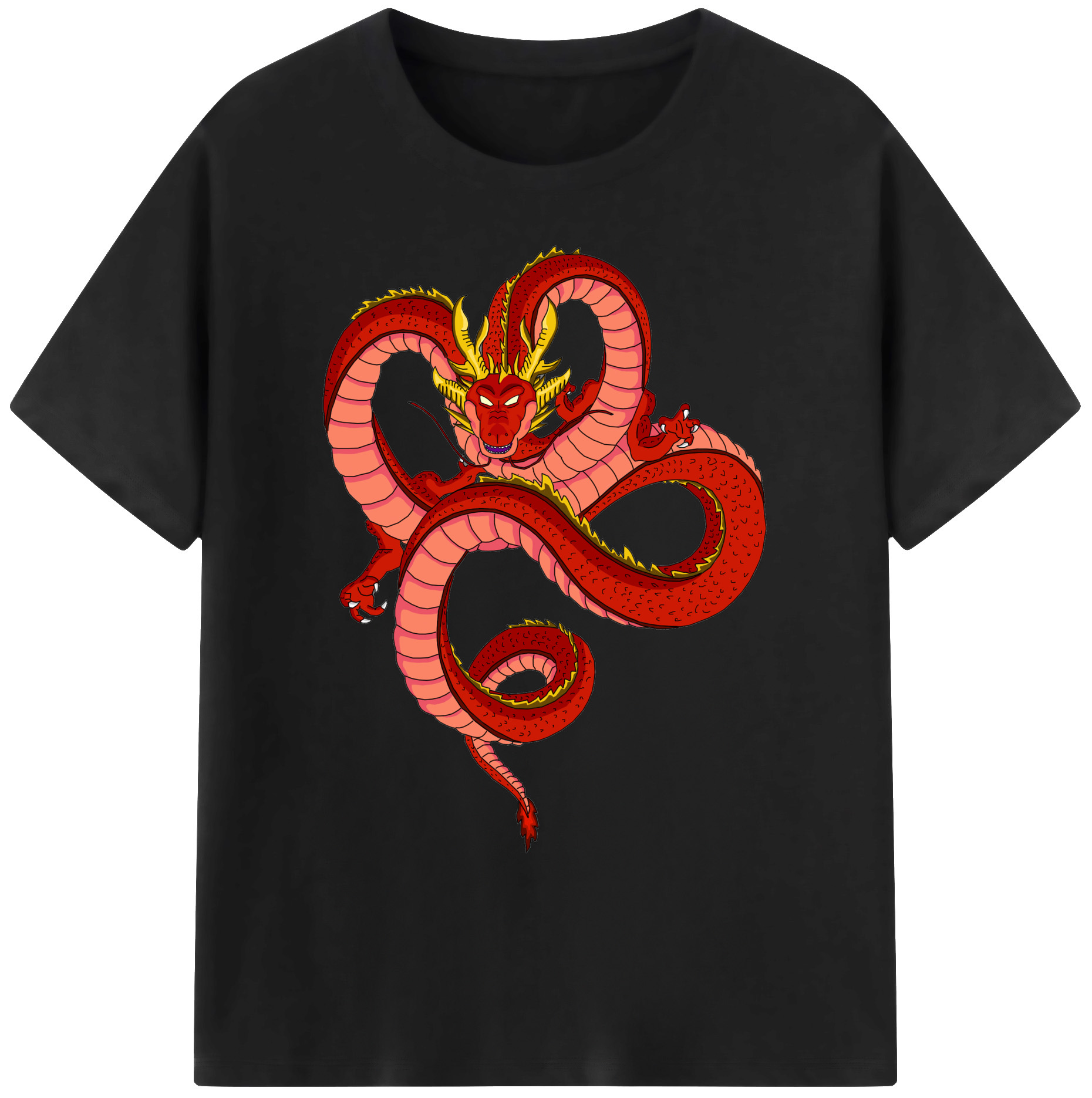 （画像用） ドラゴンボール 神龍 シェンロン DRAGON BALL Shenron 綿100％ メンズ半袖Tシャツ｜肌触りやわらか＆通気性