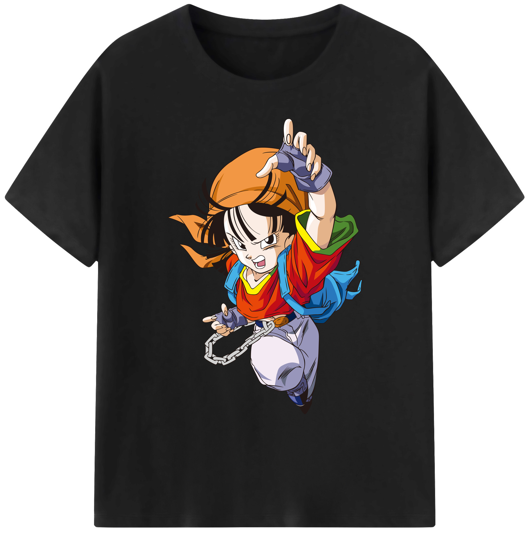 （画像用） ドラゴンボール パン DRAGON BALL Pan 綿100％ メンズ半袖Tシャツ｜肌触りやわらか＆通気性