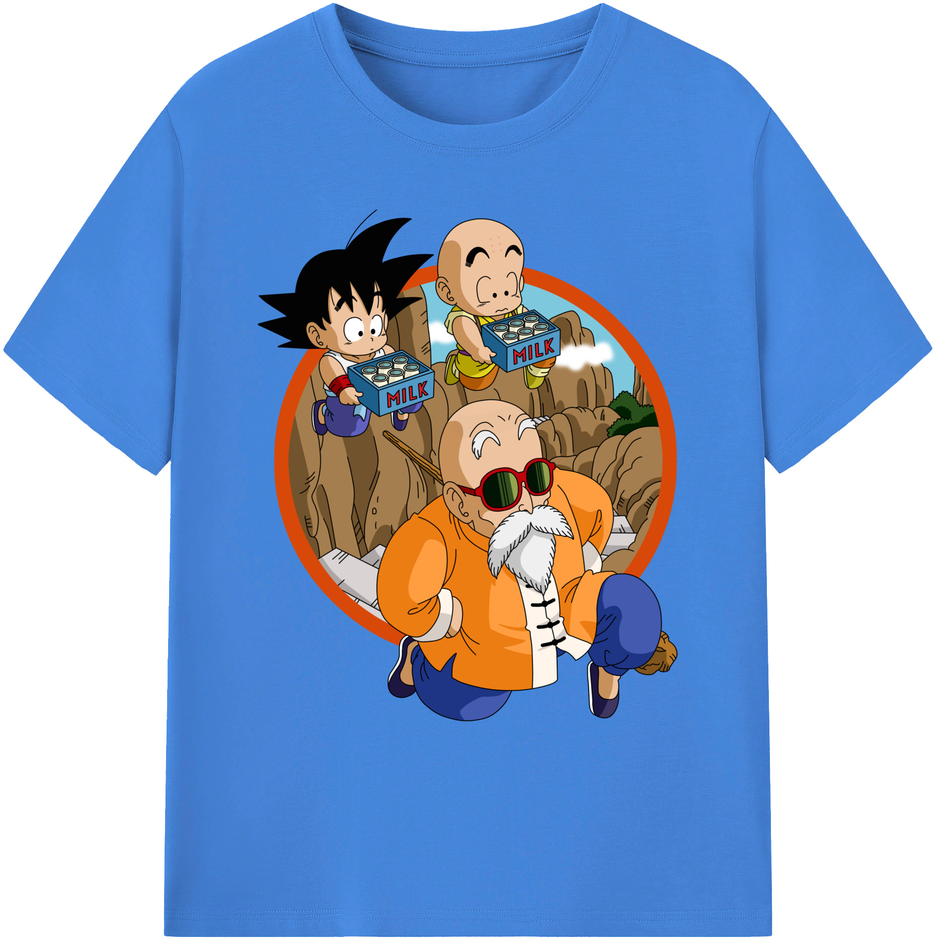 （画像用） ドラゴンボール 亀仙人（かめせんにん） DRAGON BALL Master Roshi Kame Sennin 綿100％ メンズ半袖Tシャツ｜肌触りやわらか＆通気性
