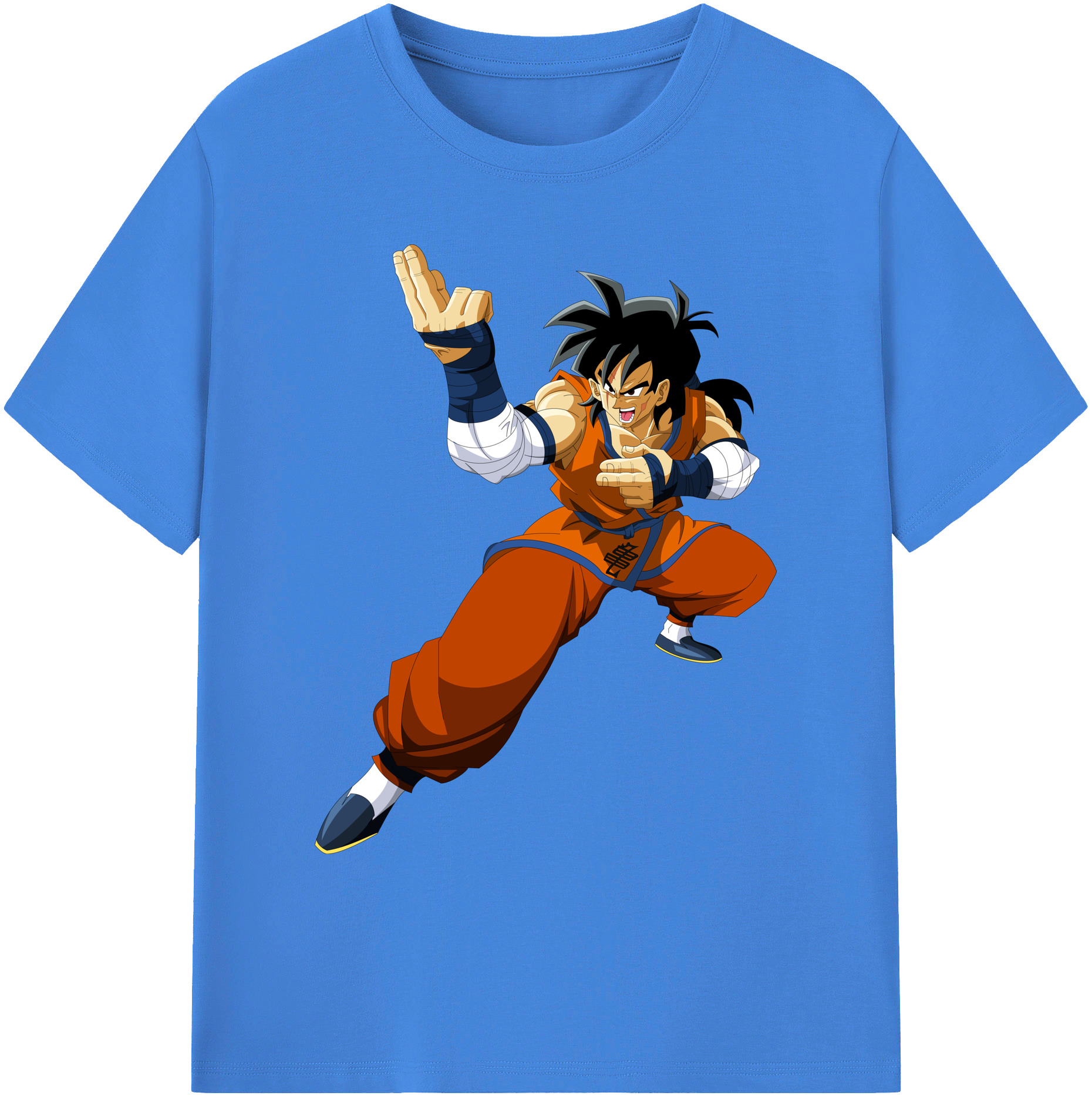 （画像用） ドラゴンボール ヤムチャ DRAGON BALL Yamcha 綿100％ メンズ半袖Tシャツ｜肌触りやわらか＆通気性