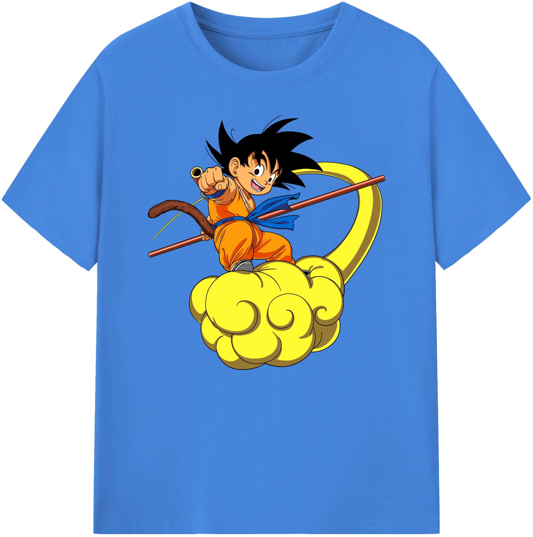 （画像用） ドラゴンボール 孫悟空（そん ごくう）Son Goku カカロット DRAGON BALL Kakarotto 綿100％ メンズ半袖Tシャツ｜肌触りやわらか＆通気性