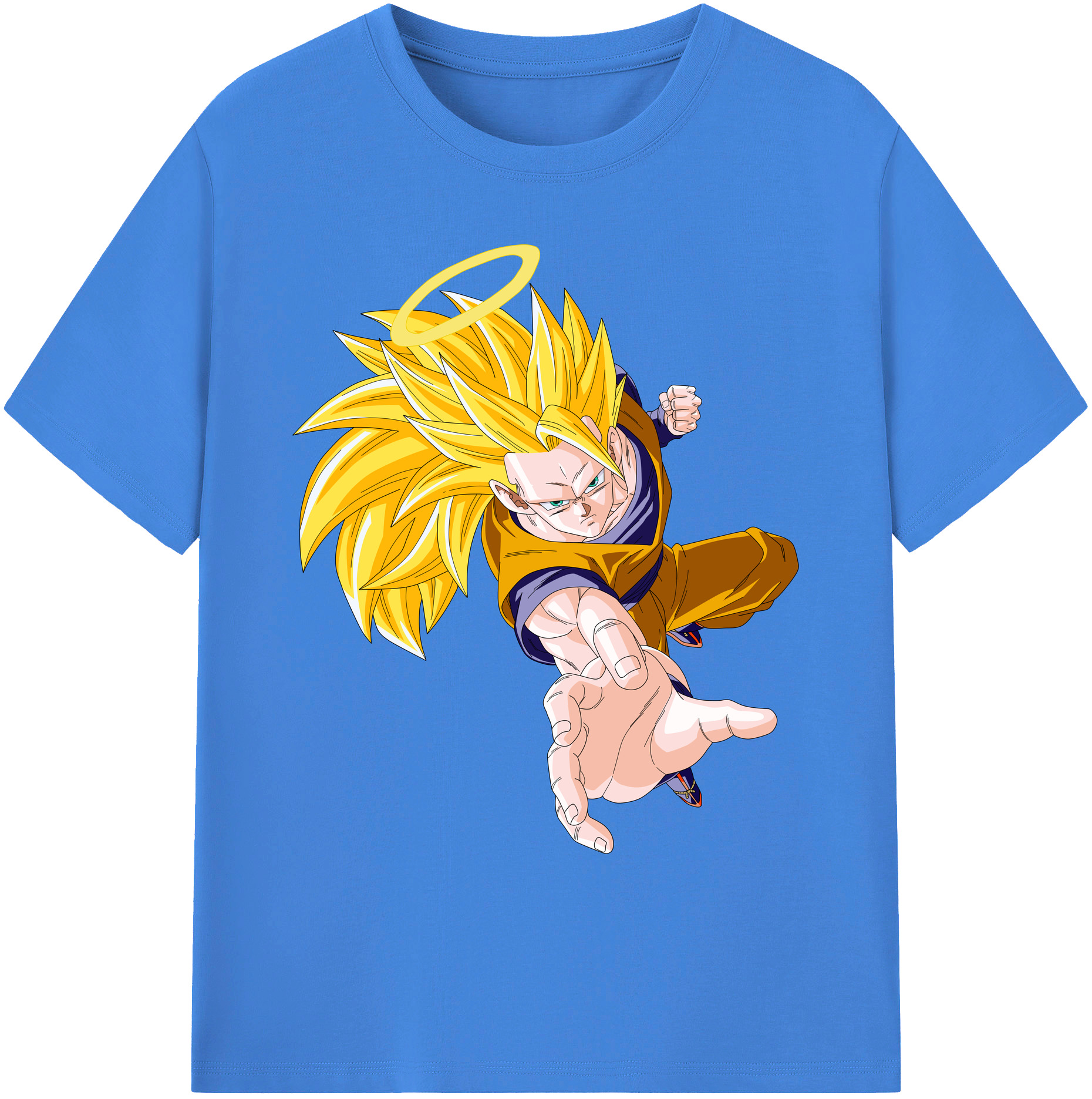 （画像用） ドラゴンボール 孫悟空（そん ごくう）Son Goku カカロット DRAGON BALL Kakarotto 綿100％ メンズ半袖Tシャツ｜肌触りやわらか＆通気性