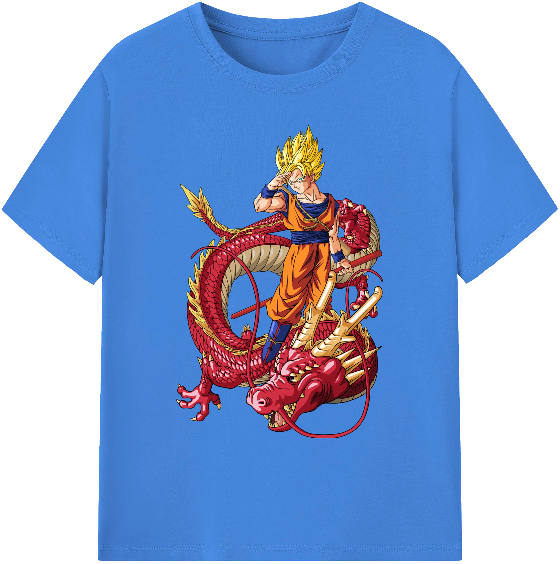（画像用） ドラゴンボール 孫悟空（そん ごくう）Son Goku カカロット DRAGON BALL Kakarotto 綿100％ メンズ半袖Tシャツ｜肌触りやわらか＆通気性