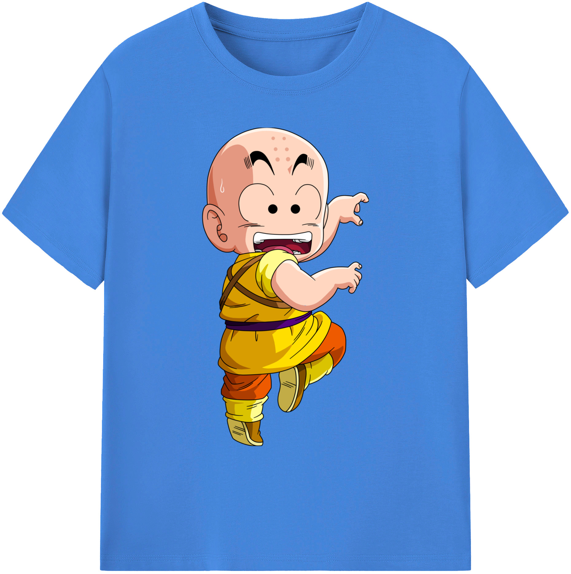 （画像用） ドラゴンボール クリリン DRAGON BALL krillin 綿100％ メンズ半袖Tシャツ｜肌触りやわらか＆通気性